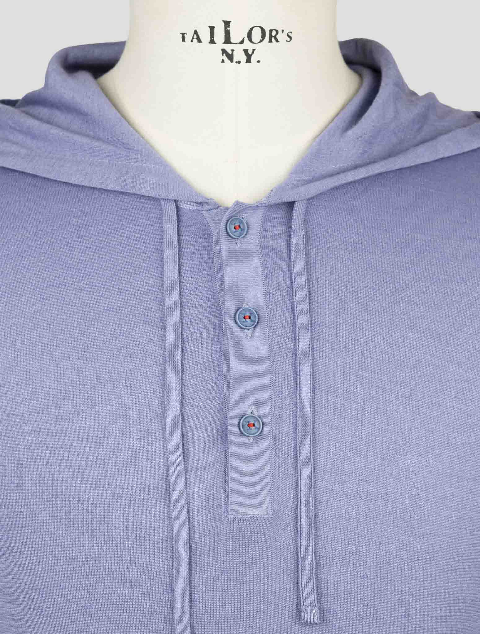 Kiton Light Blue Cashmere Silk Sweater Polo