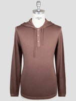 Kiton Brown Cashmere Silk Sweater Hoodie