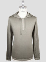 Kiton Green Cashmere Silk Sweater Hoodie