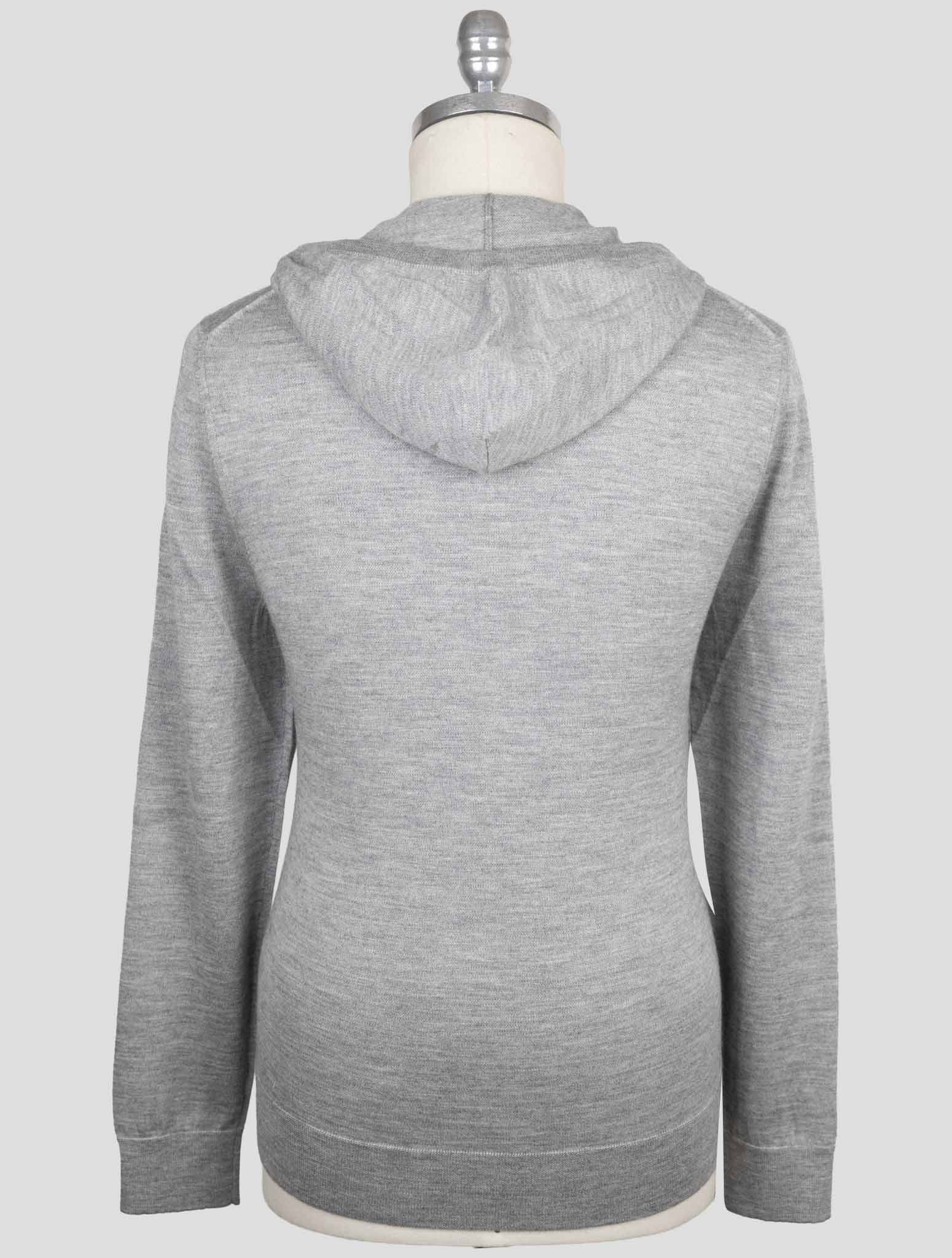 Kiton Gray Cashmere Silk Sweater Crewneck