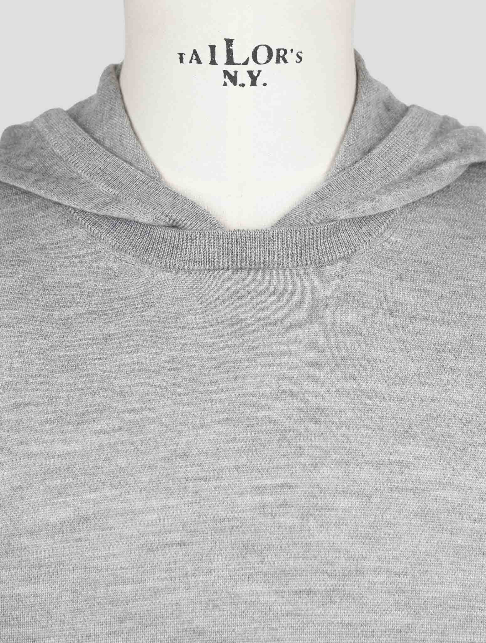Kiton Gray Cashmere Silk Sweater Crewneck