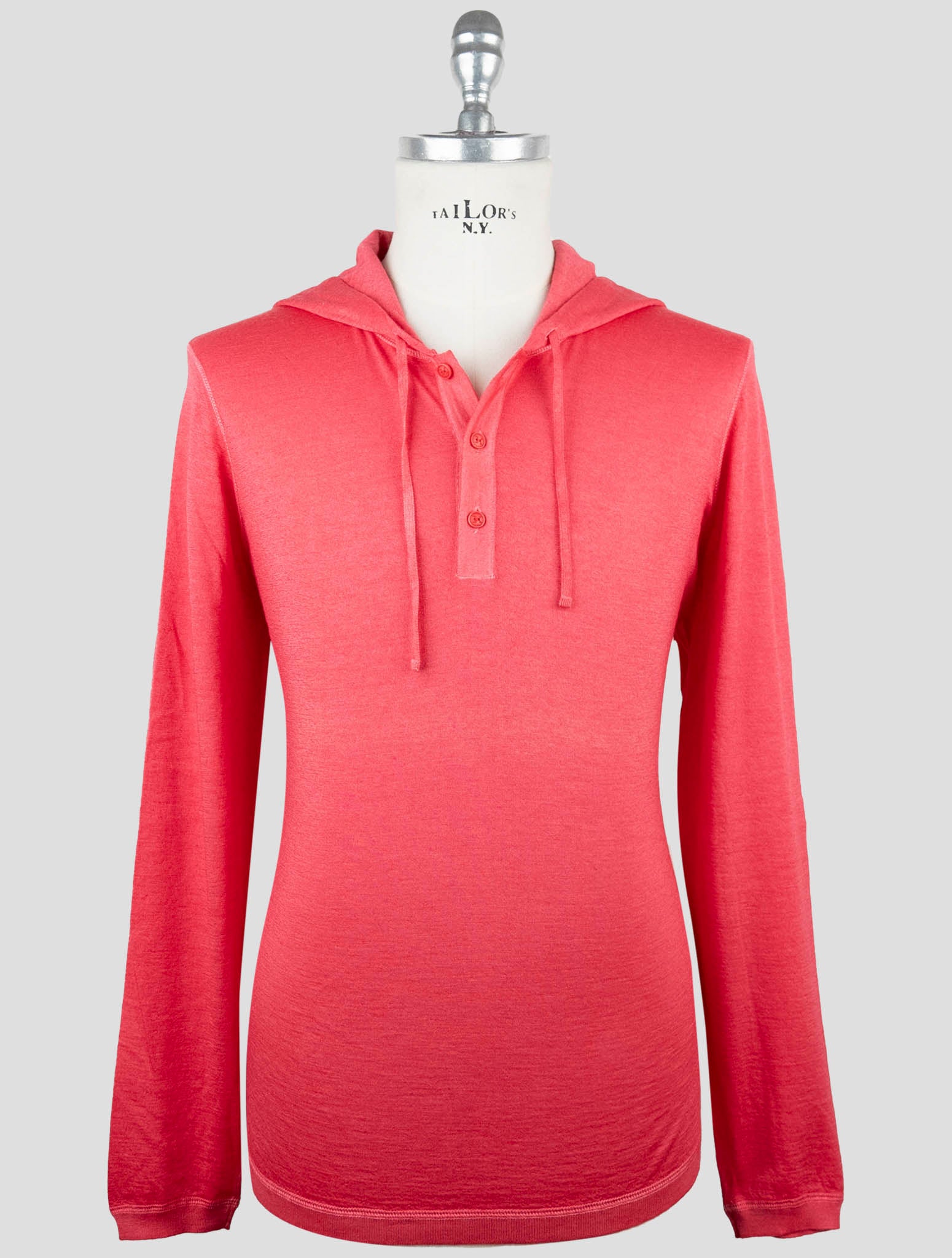 Kiton Pink Cashmere Silk Sweater Hoodie