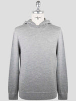 Kiton Gray Cashmere Silk Sweater Hoodie