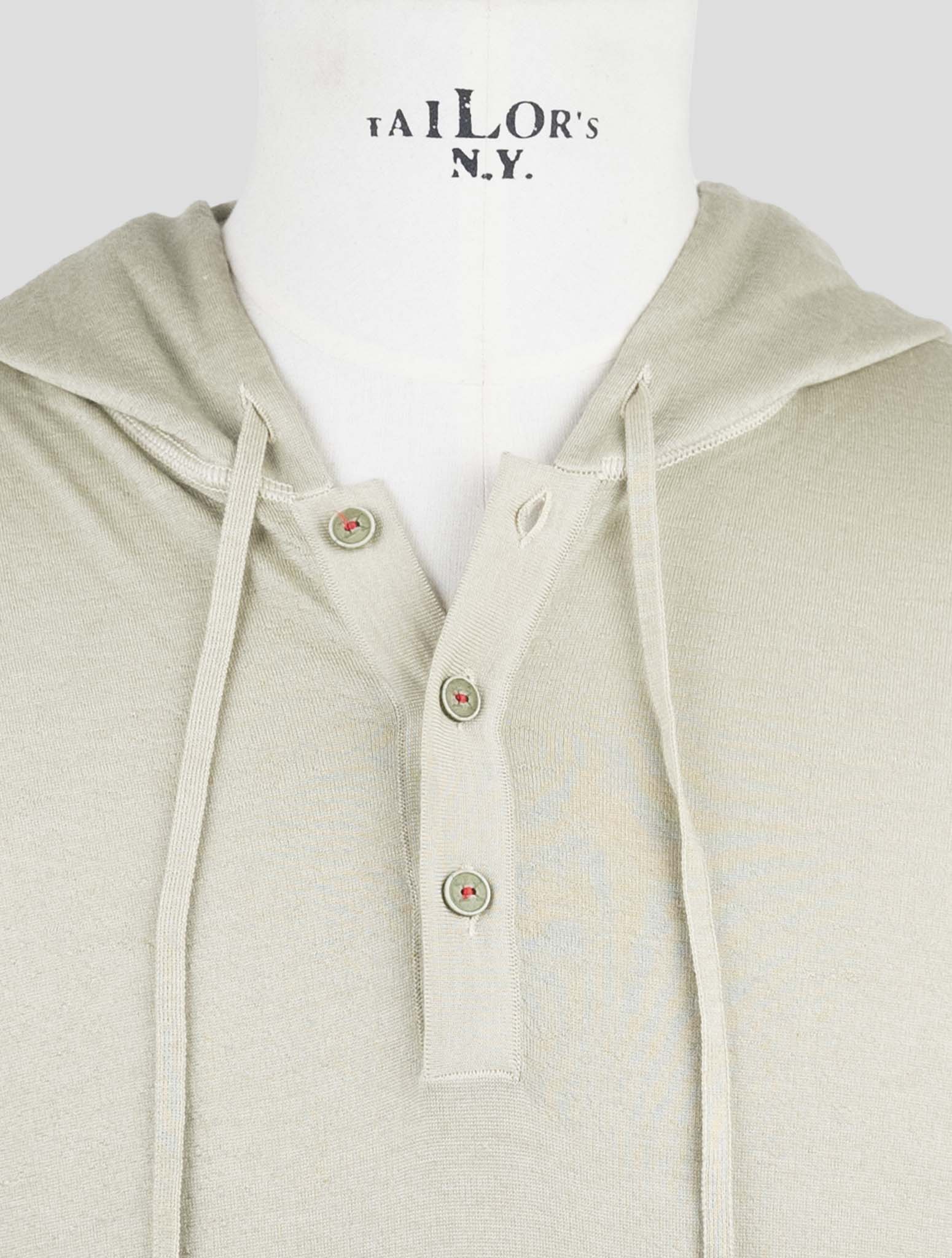 Kiton Light Green Cashmere Silk Sweater Hoodie