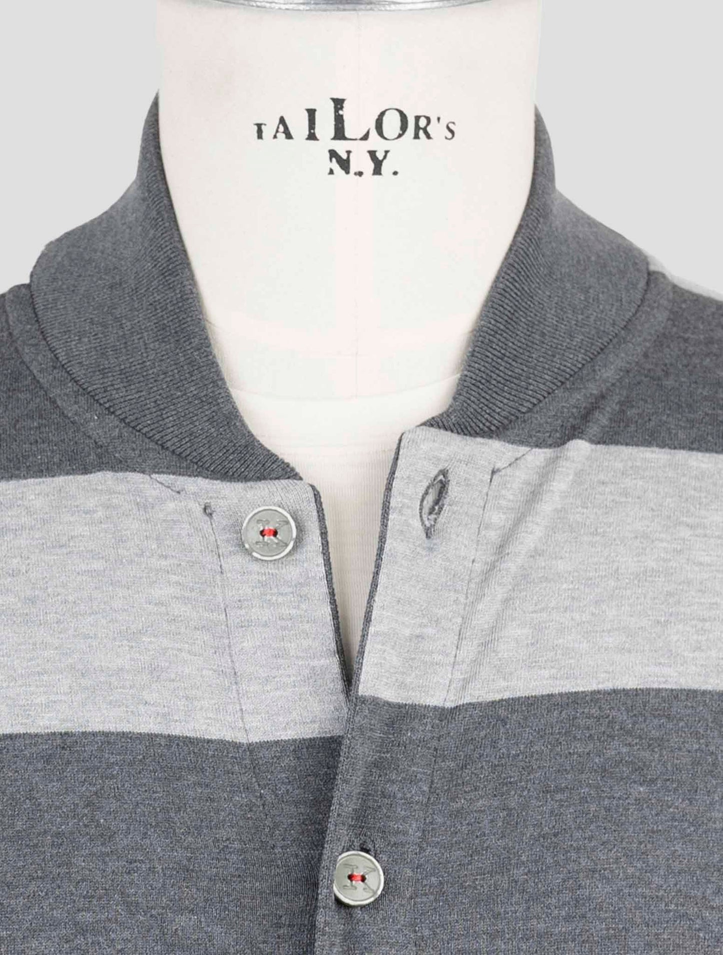 Kiton Gray Cotton Sweater Cardigan