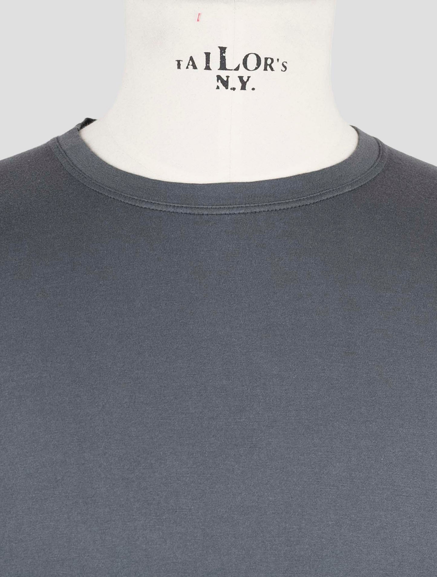 Kiton Gray Cotton Cashmere Sweater Crewneck