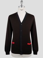 Kiton Brown Cashmere Silk Sweater Cardigan