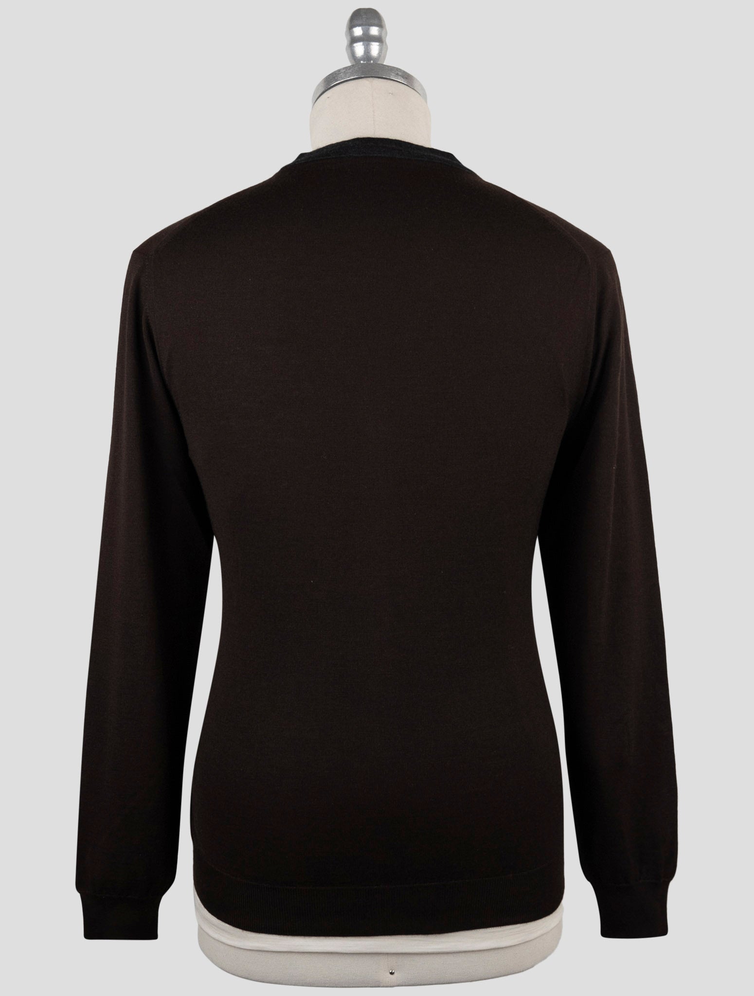 Kiton Brown Cashmere Silk Sweater Cardigan