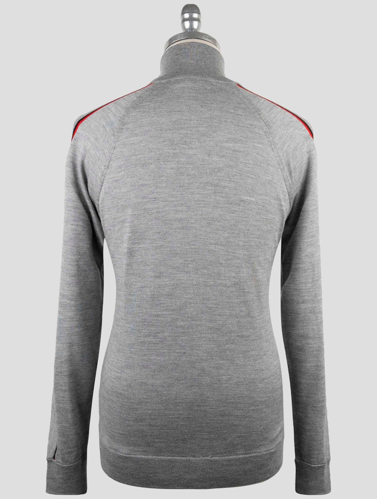 Kiton Gray Cashmere Silk Sweater Full Zip