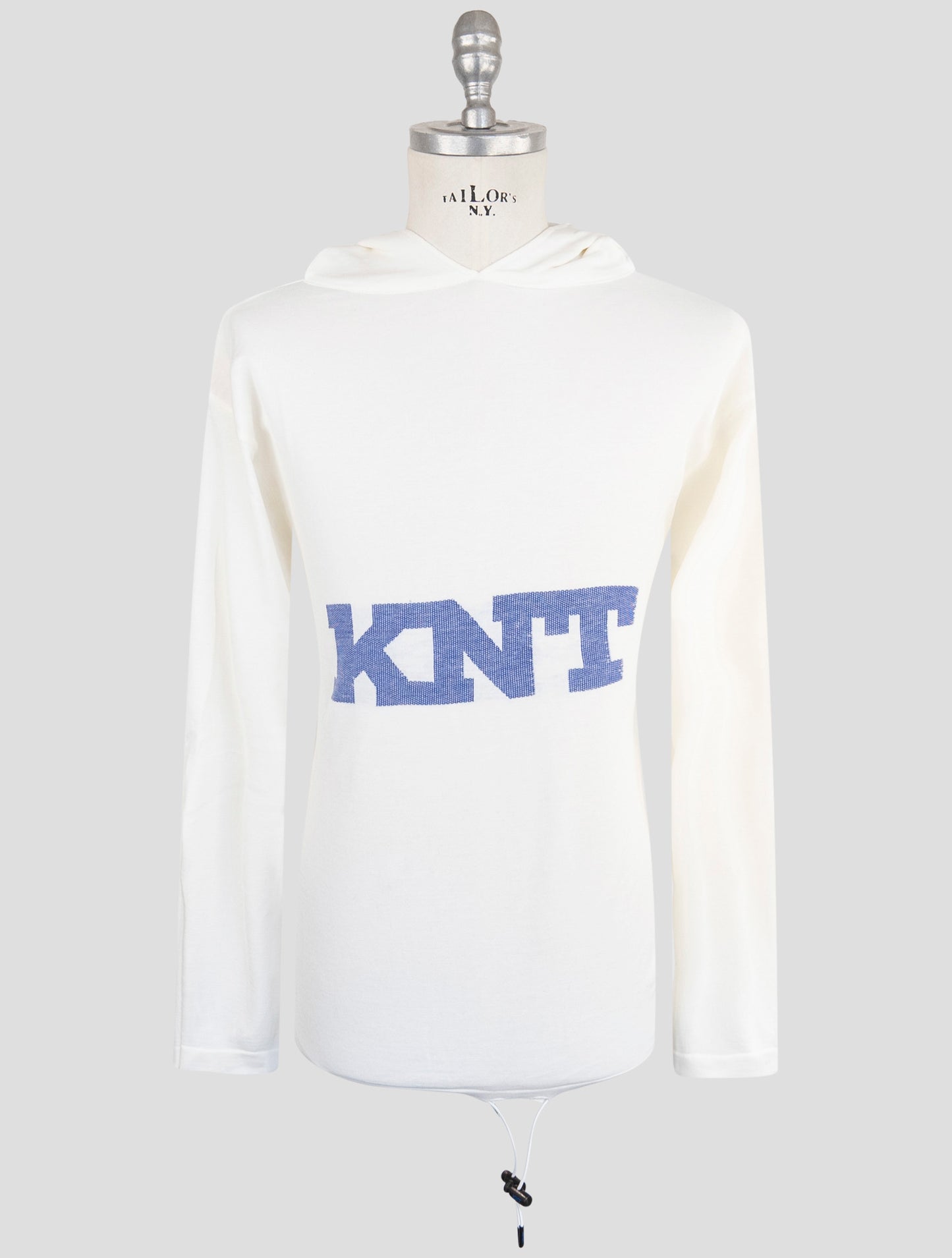 Kiton Knt White Cotton Sweater Hoodie