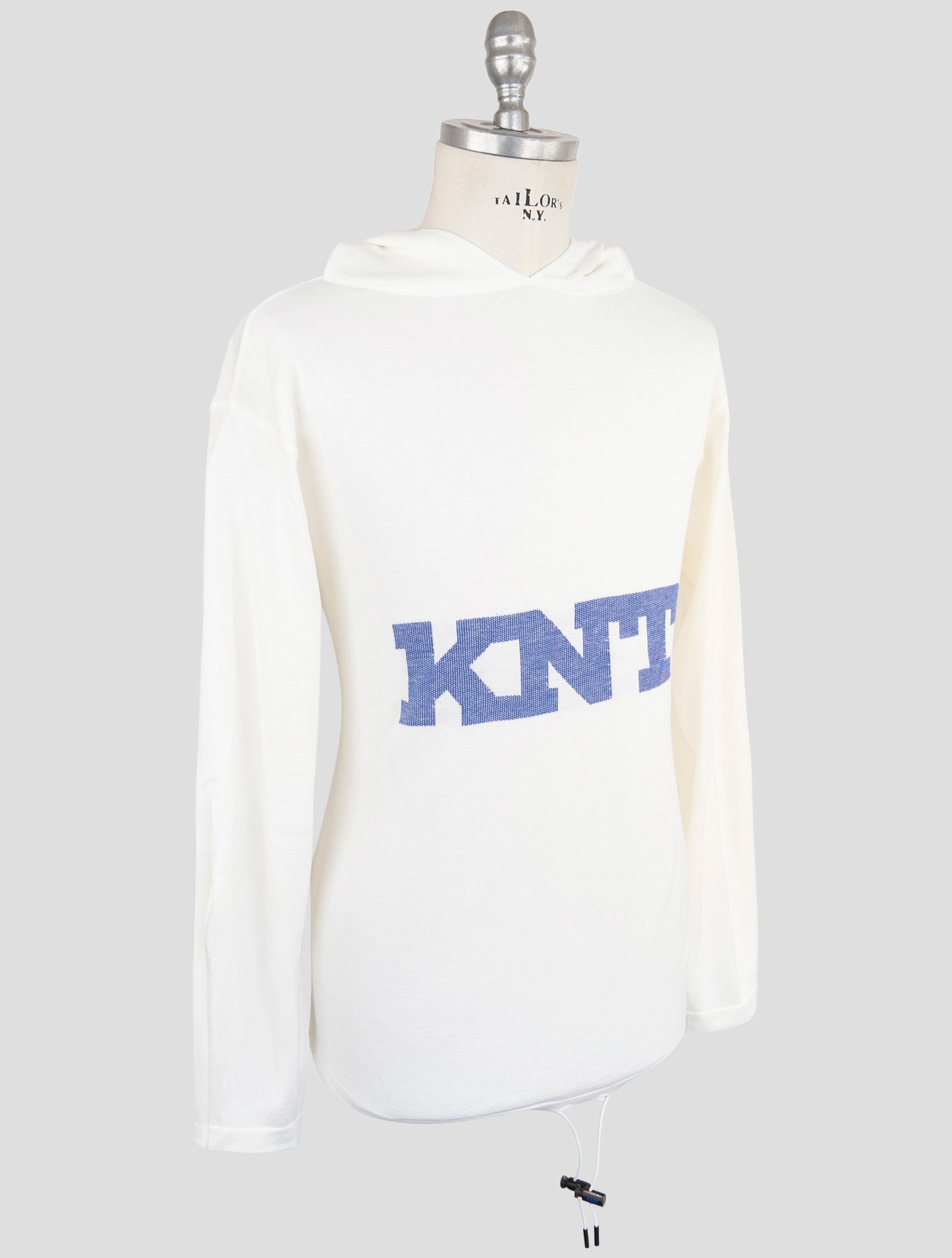 Kiton Knt White Cotton Sweater Hoodie