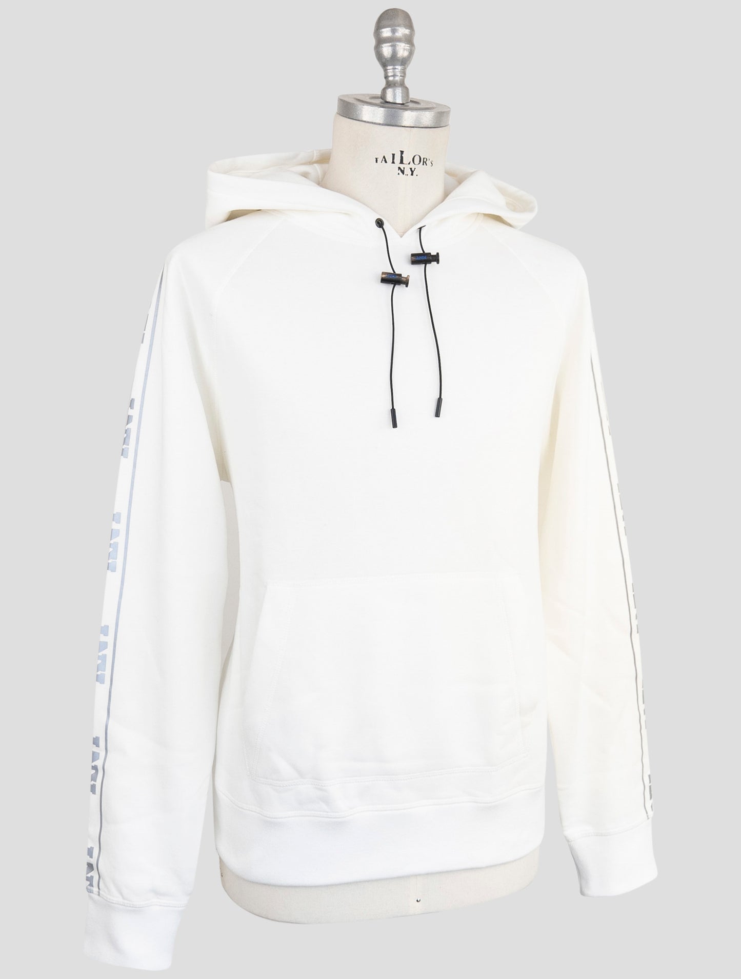 Kiton Knt White Cotton Sweater Hoodie