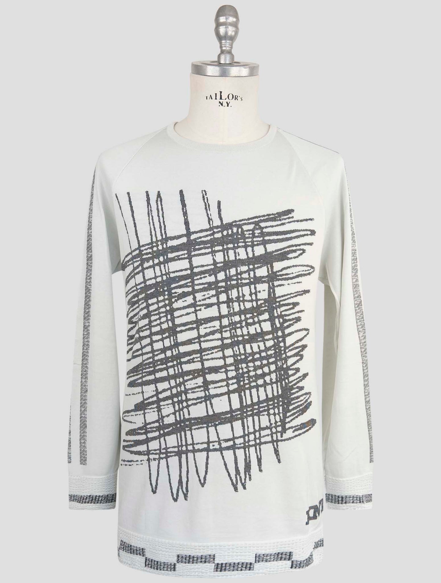 Kiton Knt Gray Cotton Sweater Crewneck
