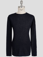 Kiton Knt Blue Cashmere Silk Sweater Crewneck