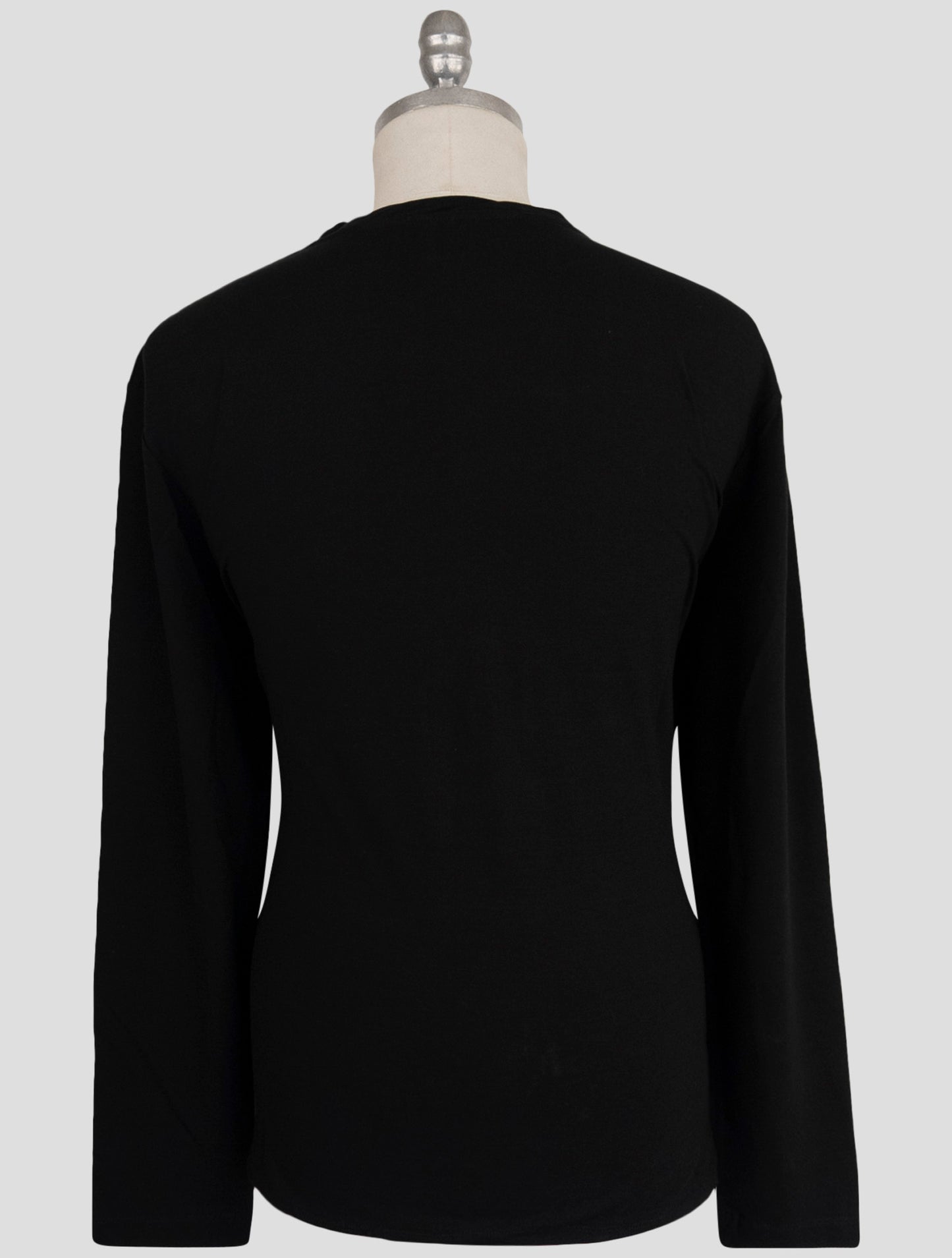 Kiton Knt Black Cotton Sweater Crewneck