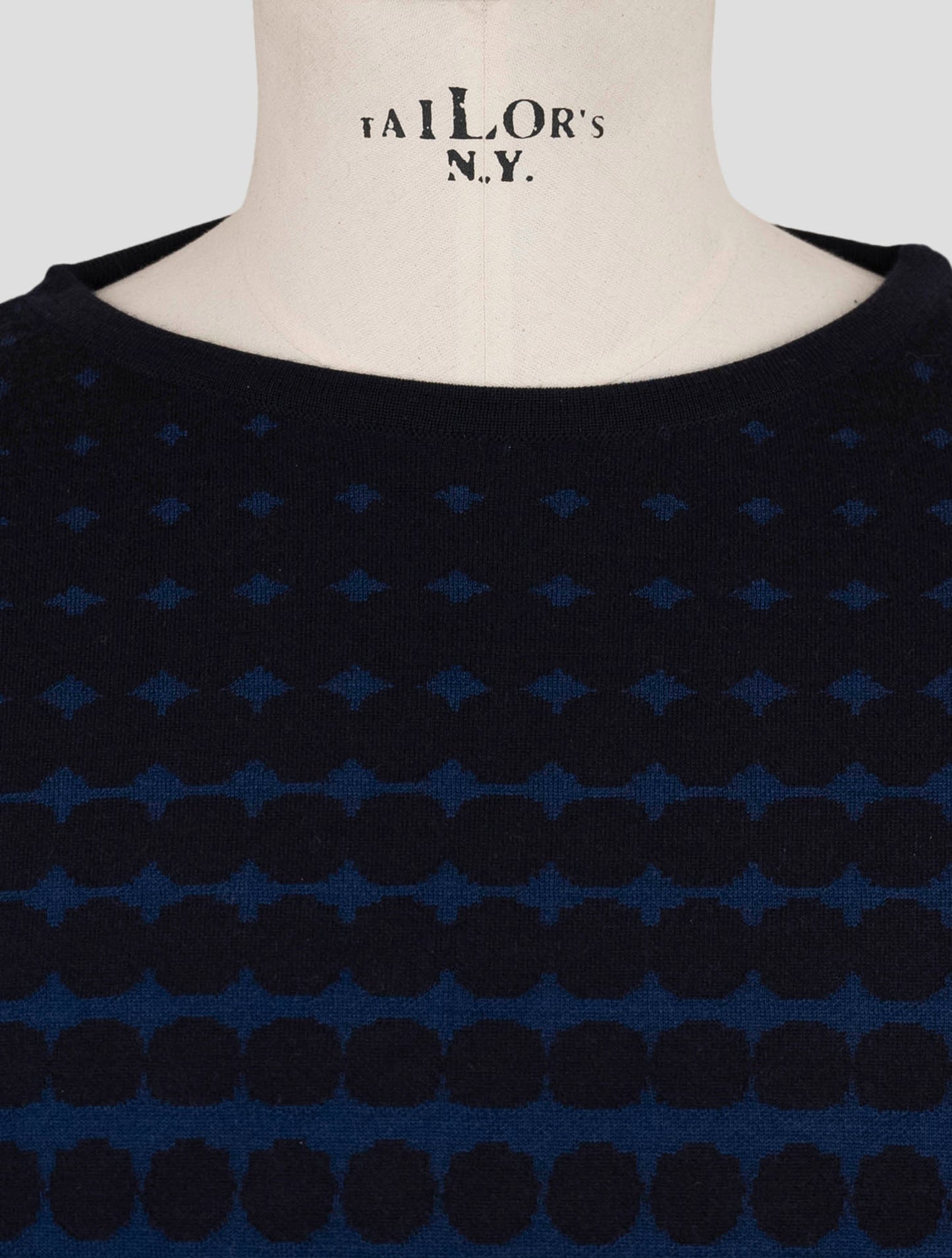 Kiton Knt Blue Cotton Sweater Crewneck