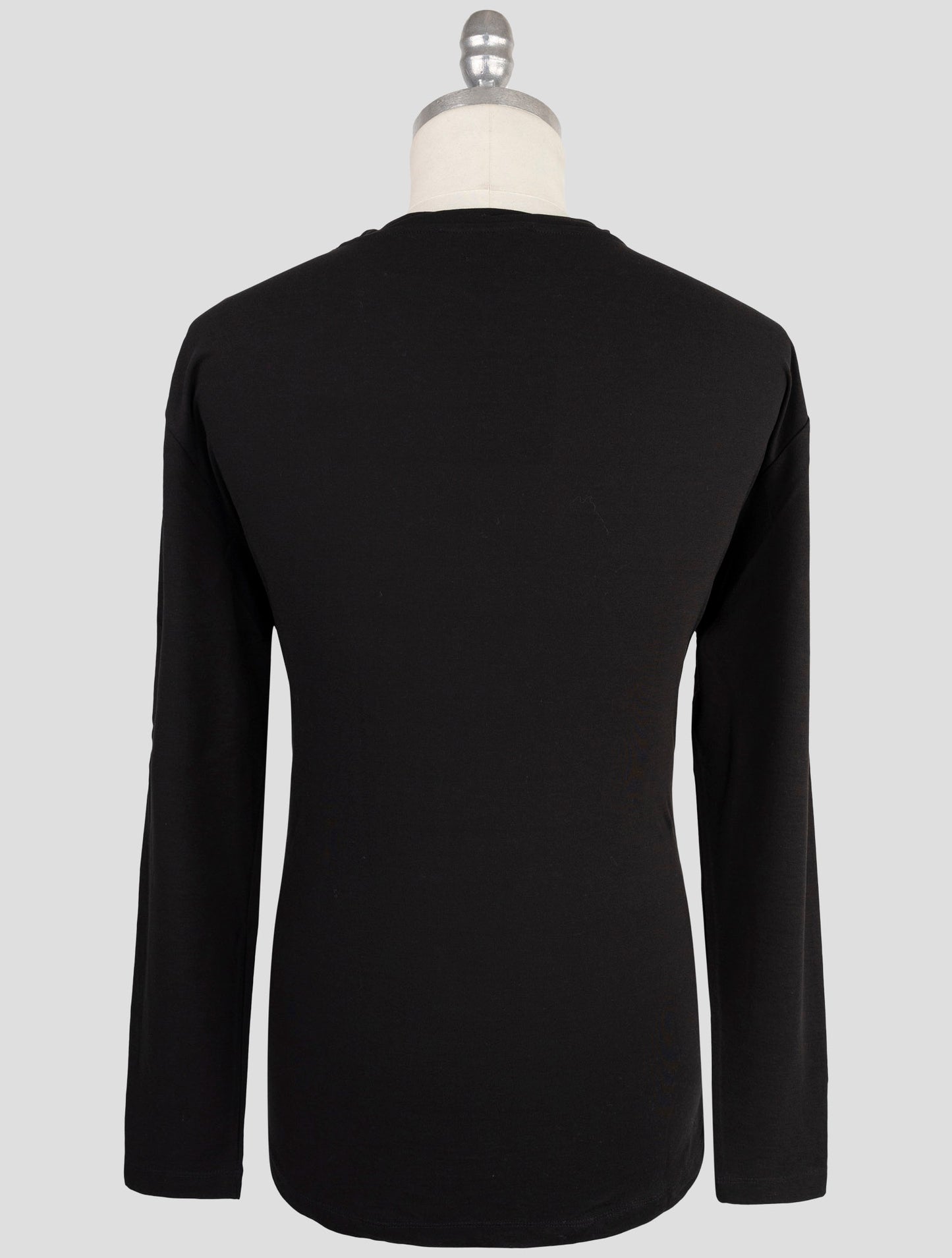 Kiton Knt Black Cotton Sweater Crewneck