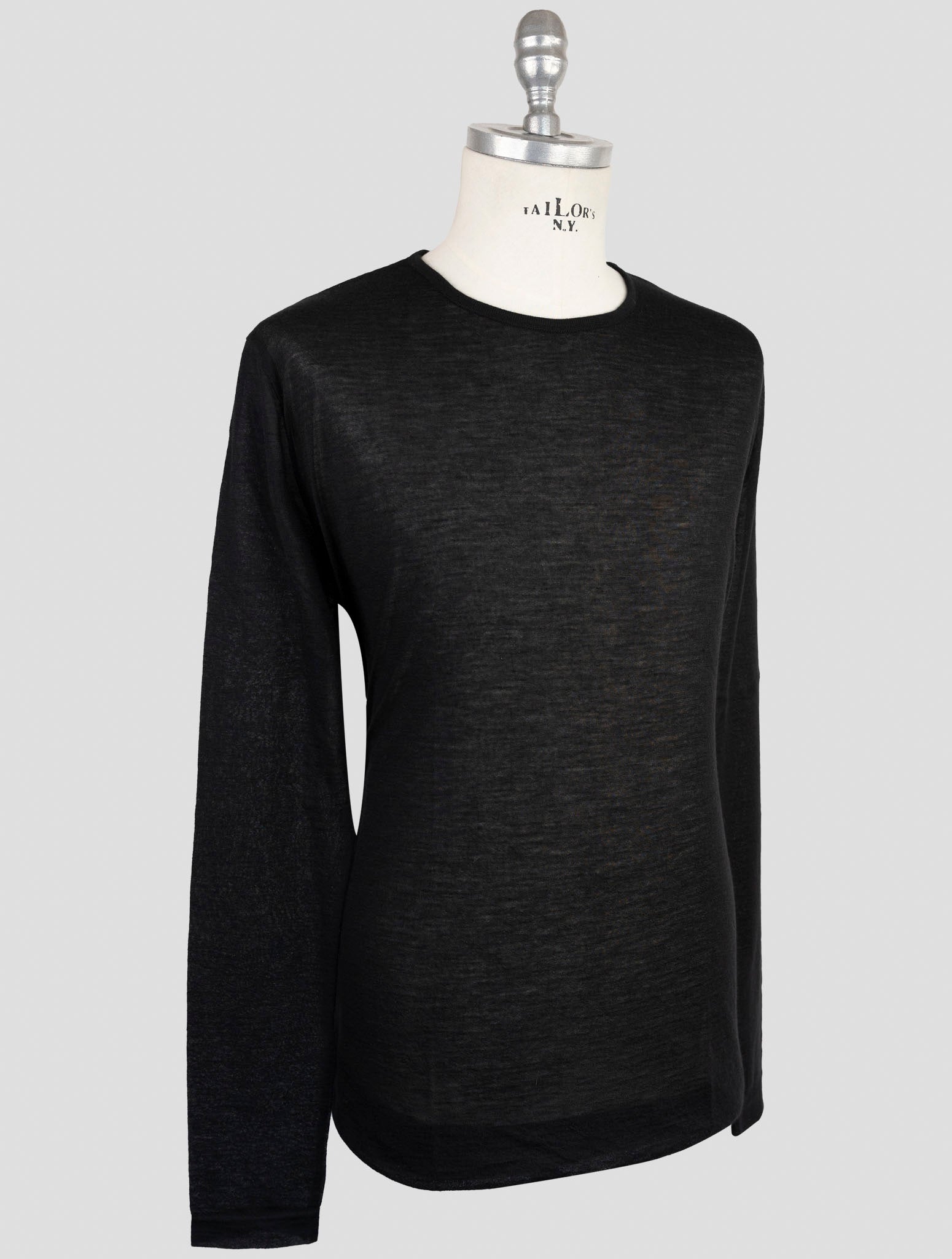 Kiton Knt Black Cashmere Silk Sweater Turtleneck
