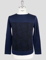 Kiton Knt Blue Cashmere Silk Sweater Crewneck