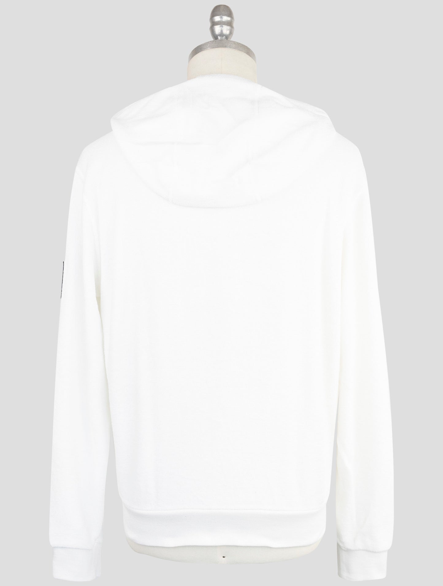 Kiton Knt White Cotton Sweater Hoodie