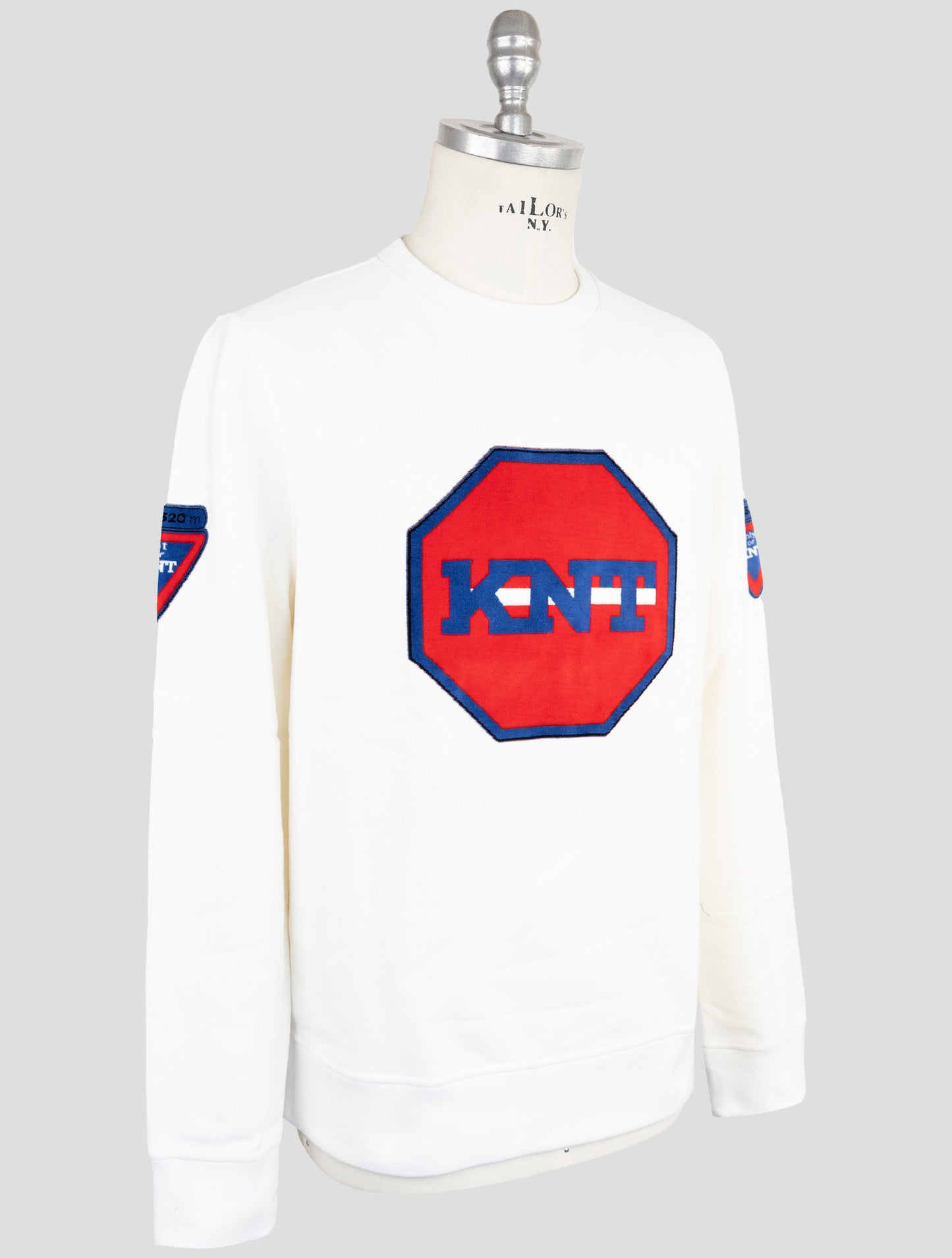 Kiton Knt White Cotton Sweater Crewneck