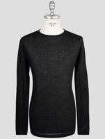 Kiton Knt Black Cashmere Silk Sweater Crewneck
