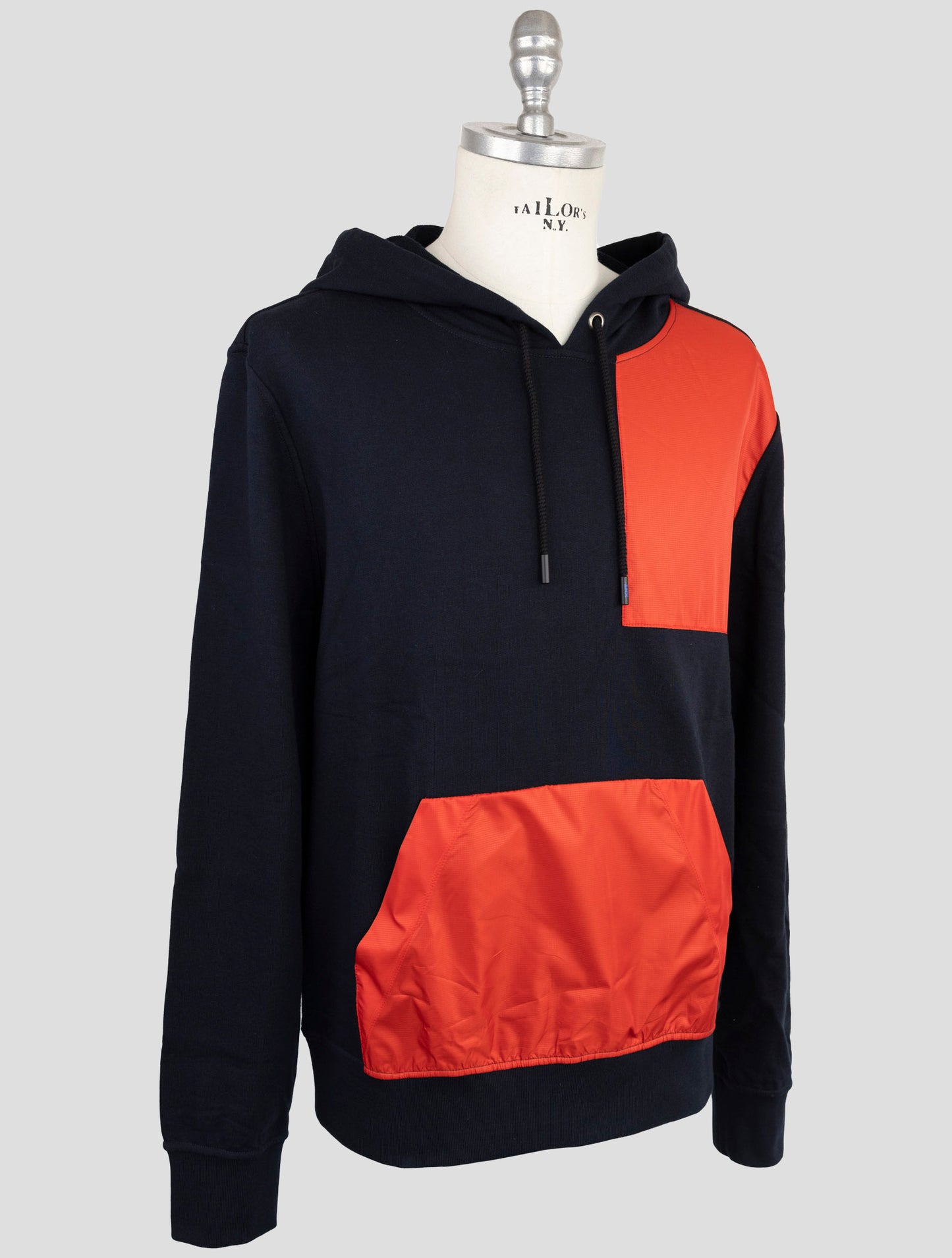 Kiton Knt Red Cotton Sweater Hoodie