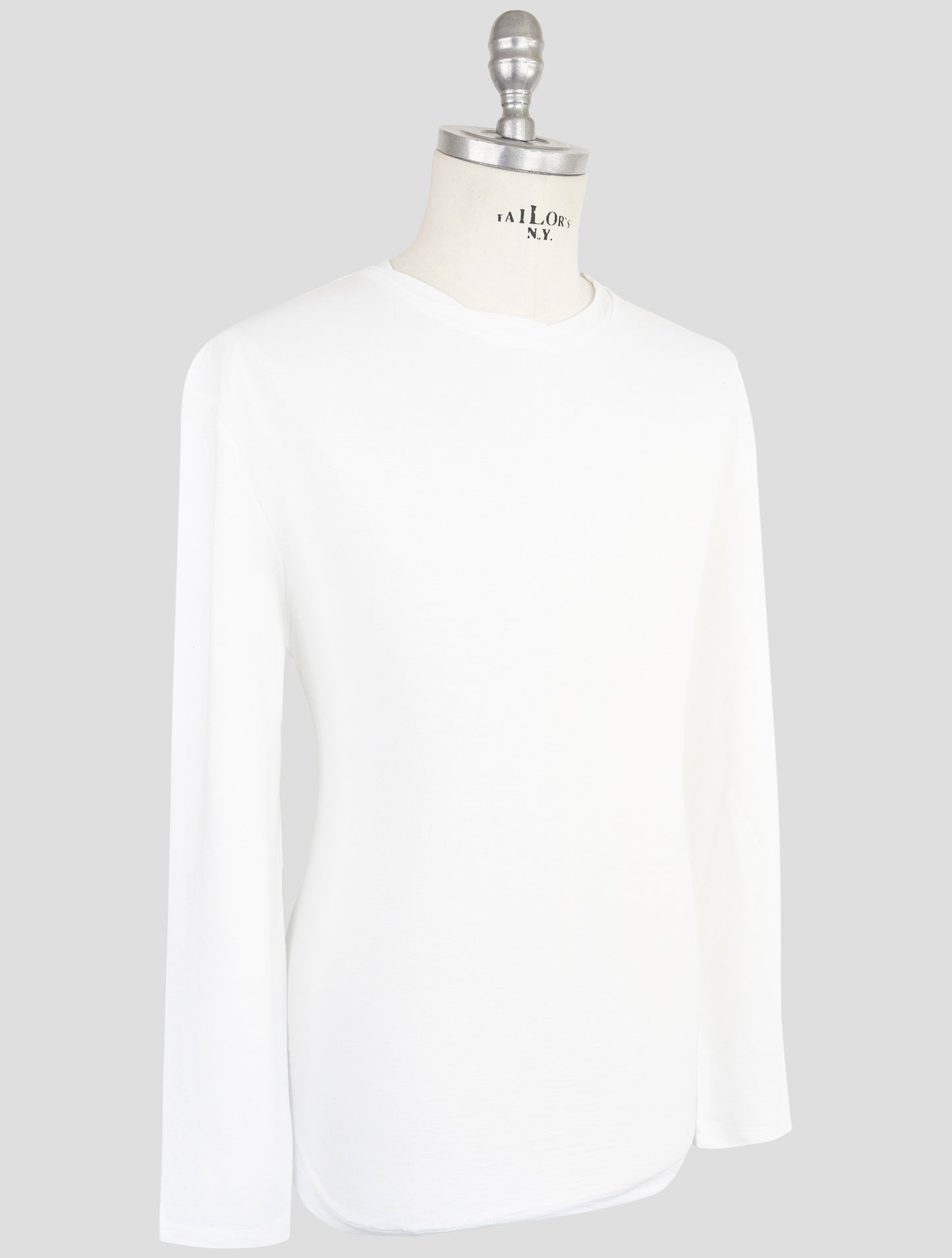 Kiton Knt White Cotton Sweater Crewneck