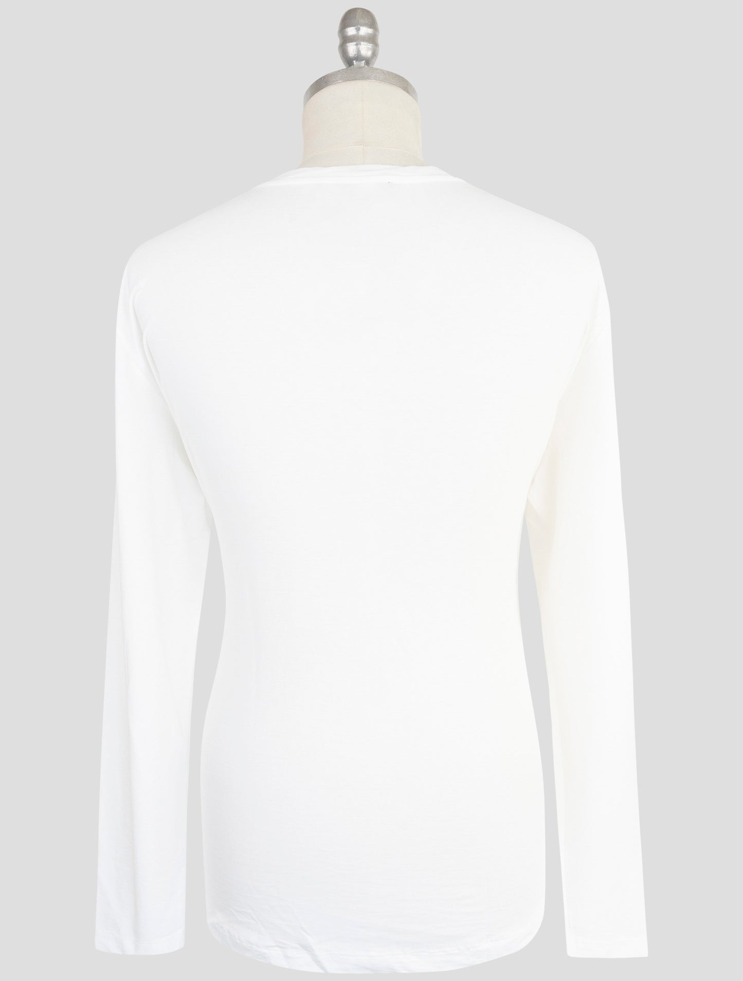 Kiton Knt White Cotton Sweater Crewneck