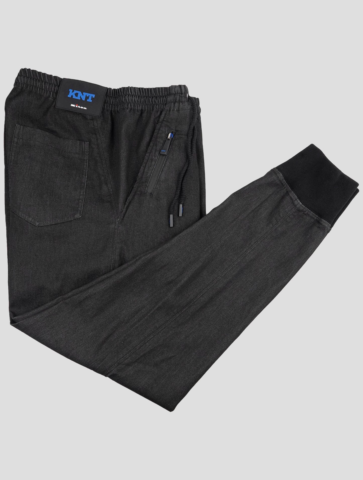 Kiton Knt Black Cotton Pl Ea Pants