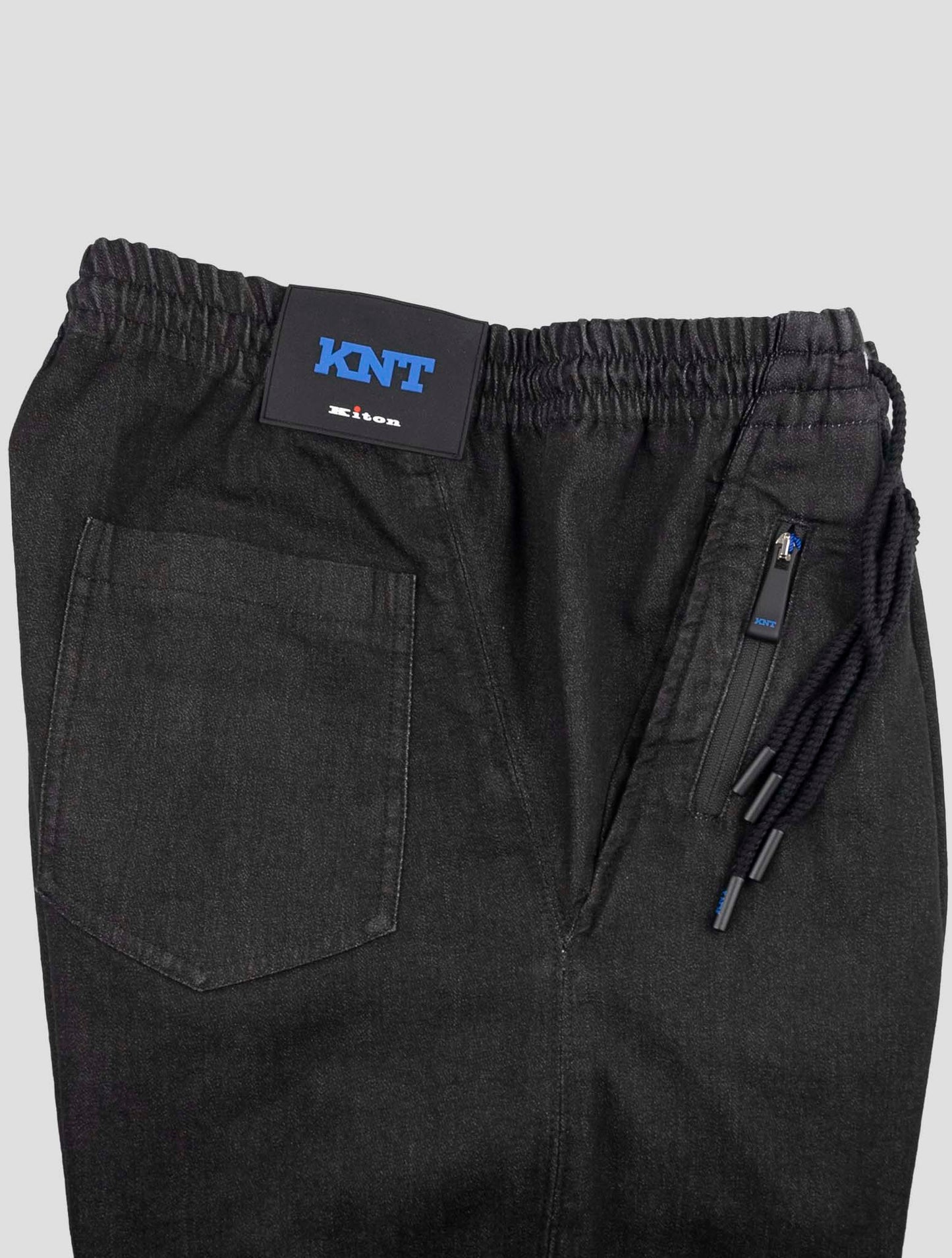 Kiton Knt Black Cotton Pl Ea Pants