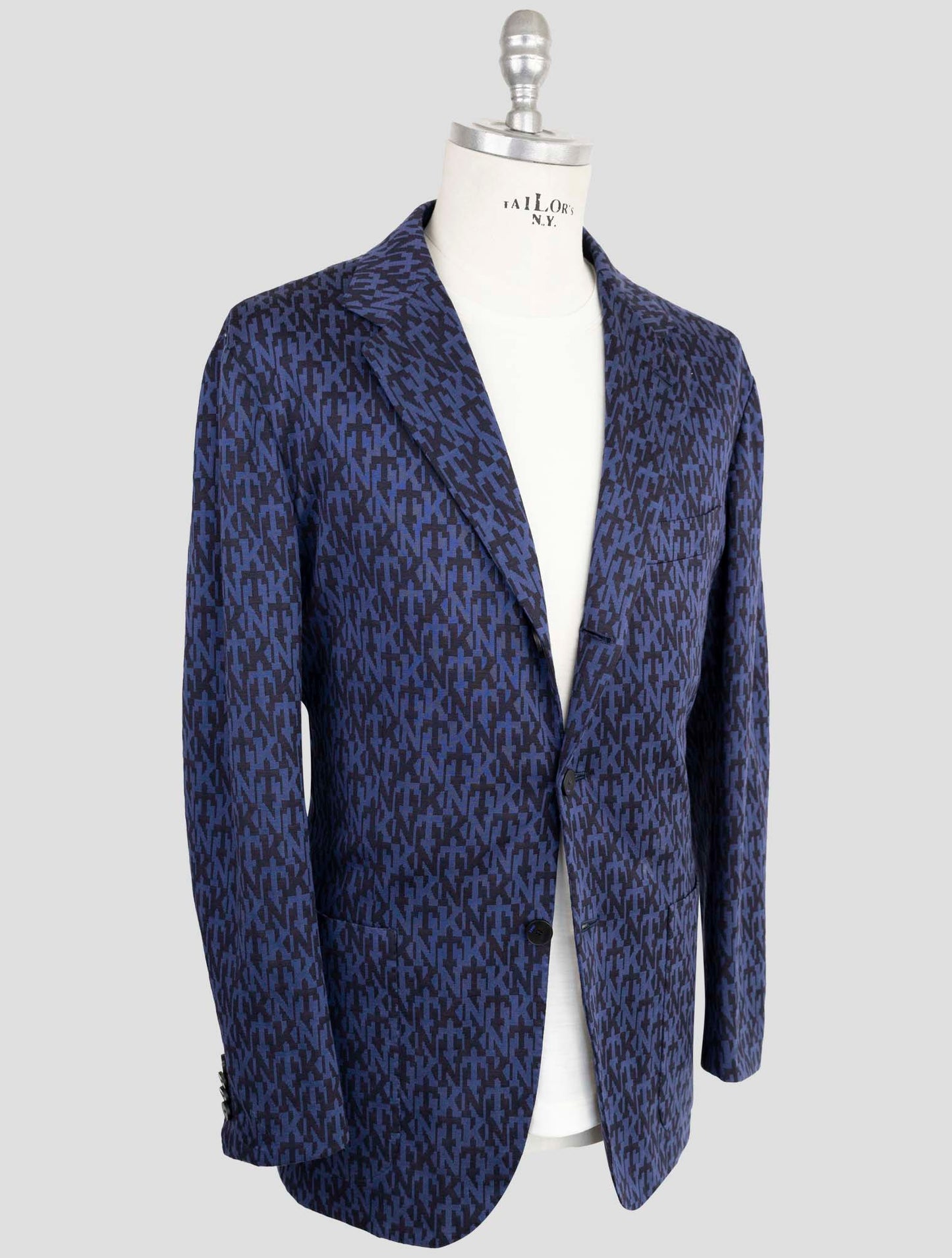 Kiton Knt Blue Cotton Cashmere Pa Blazer