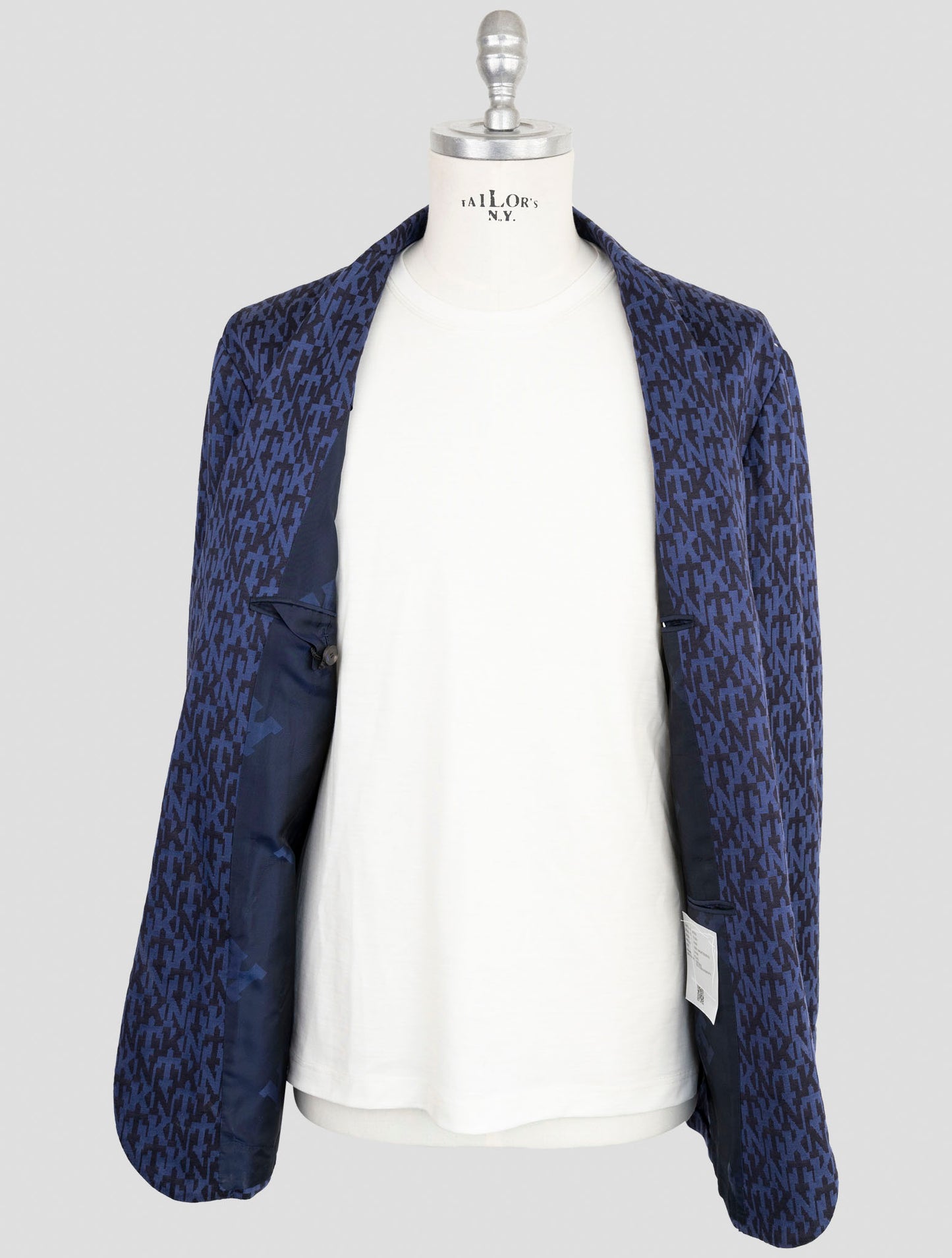 Kiton Knt Blue Cotton Cashmere Pa Blazer
