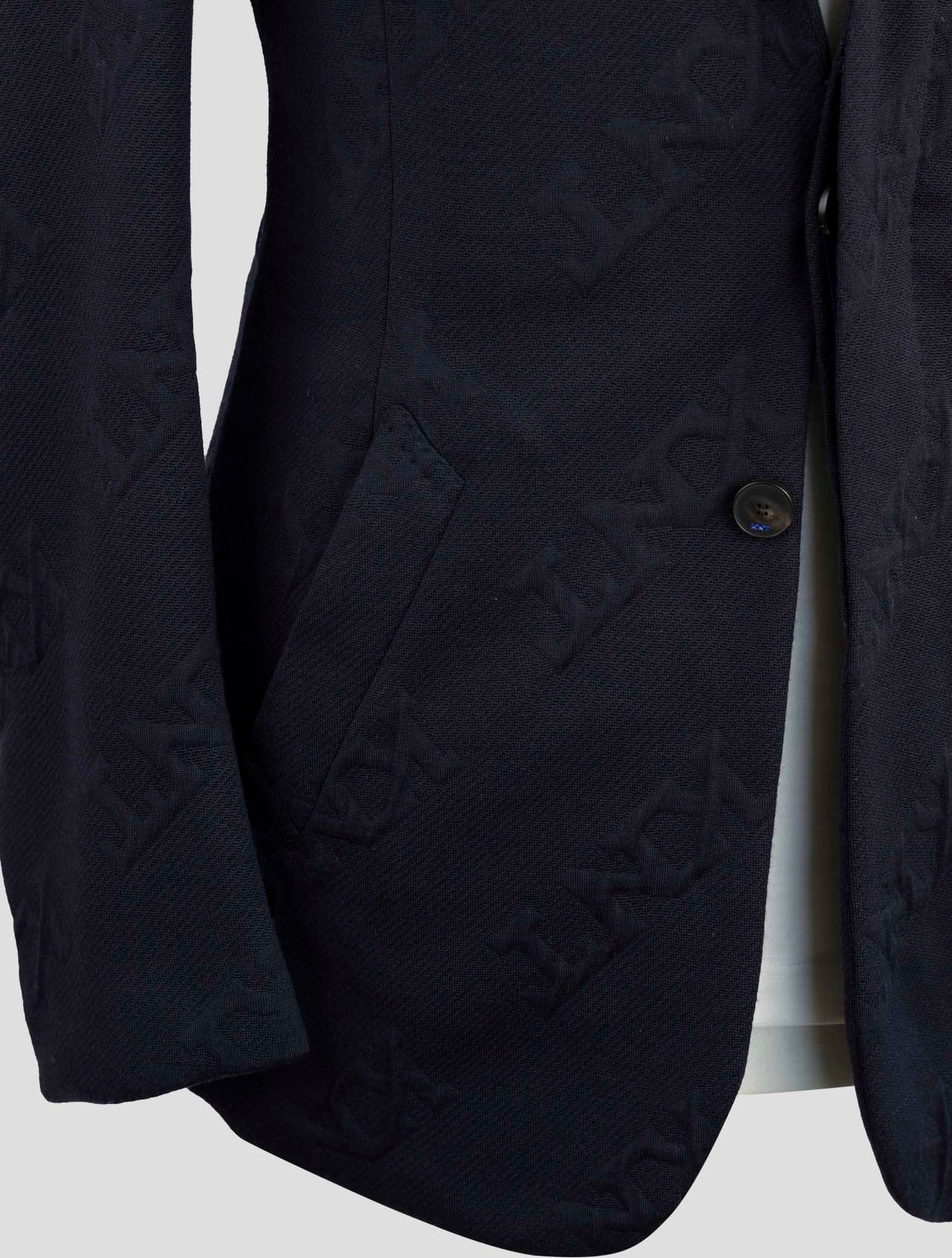 Kiton Knt Blue Virgin Wool Pa Blazer