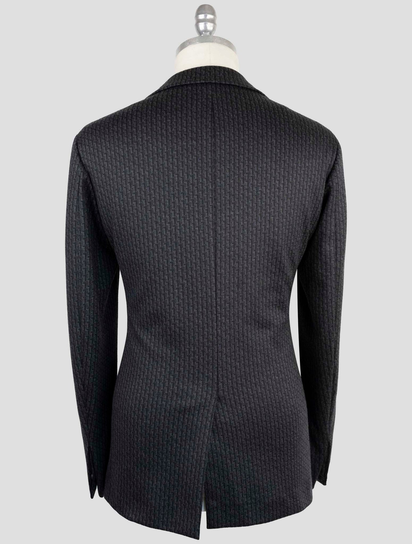 Kiton Knt Gray Wool Cashmere Pl Blazer