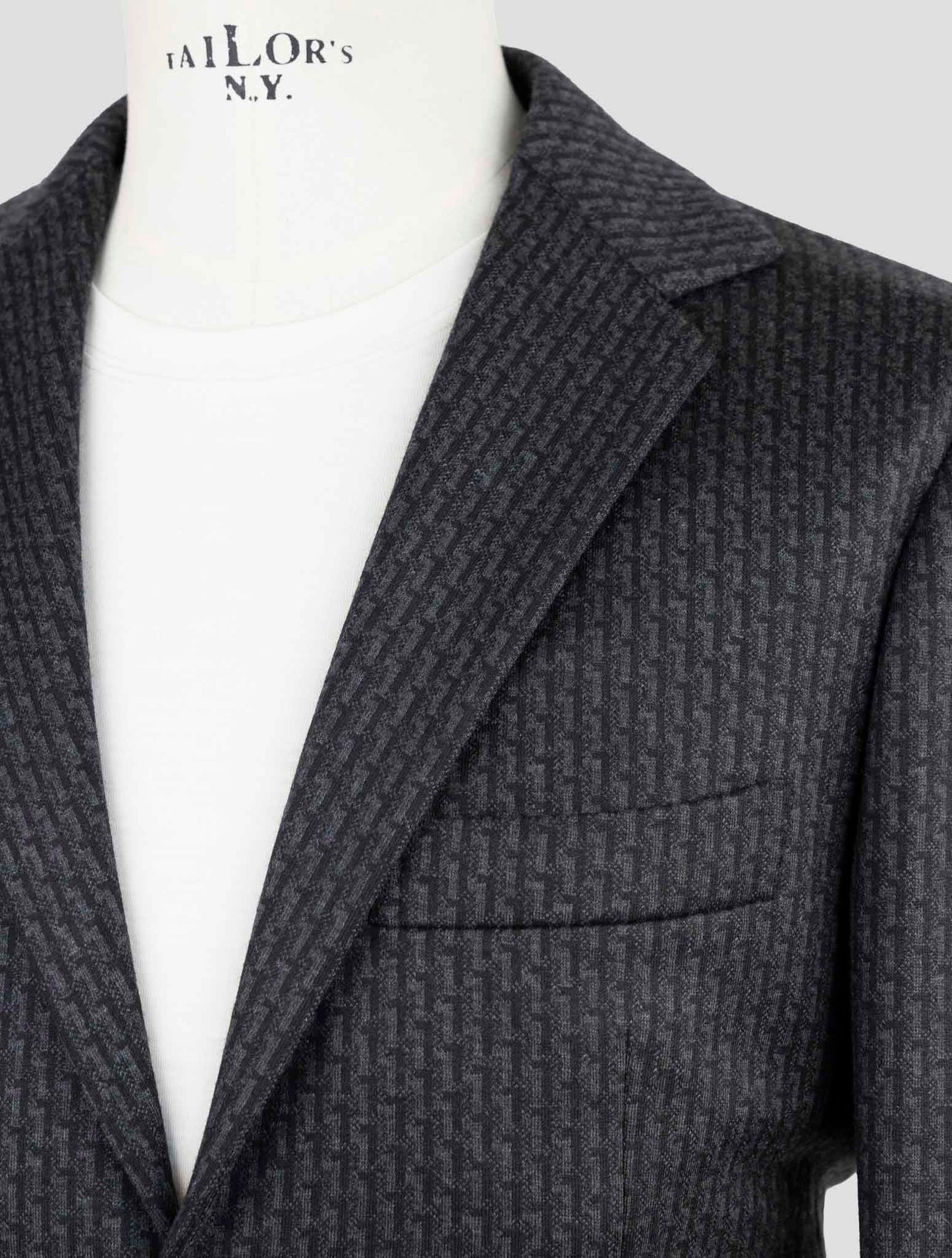 Kiton Knt Gray Wool Cashmere Pl Blazer