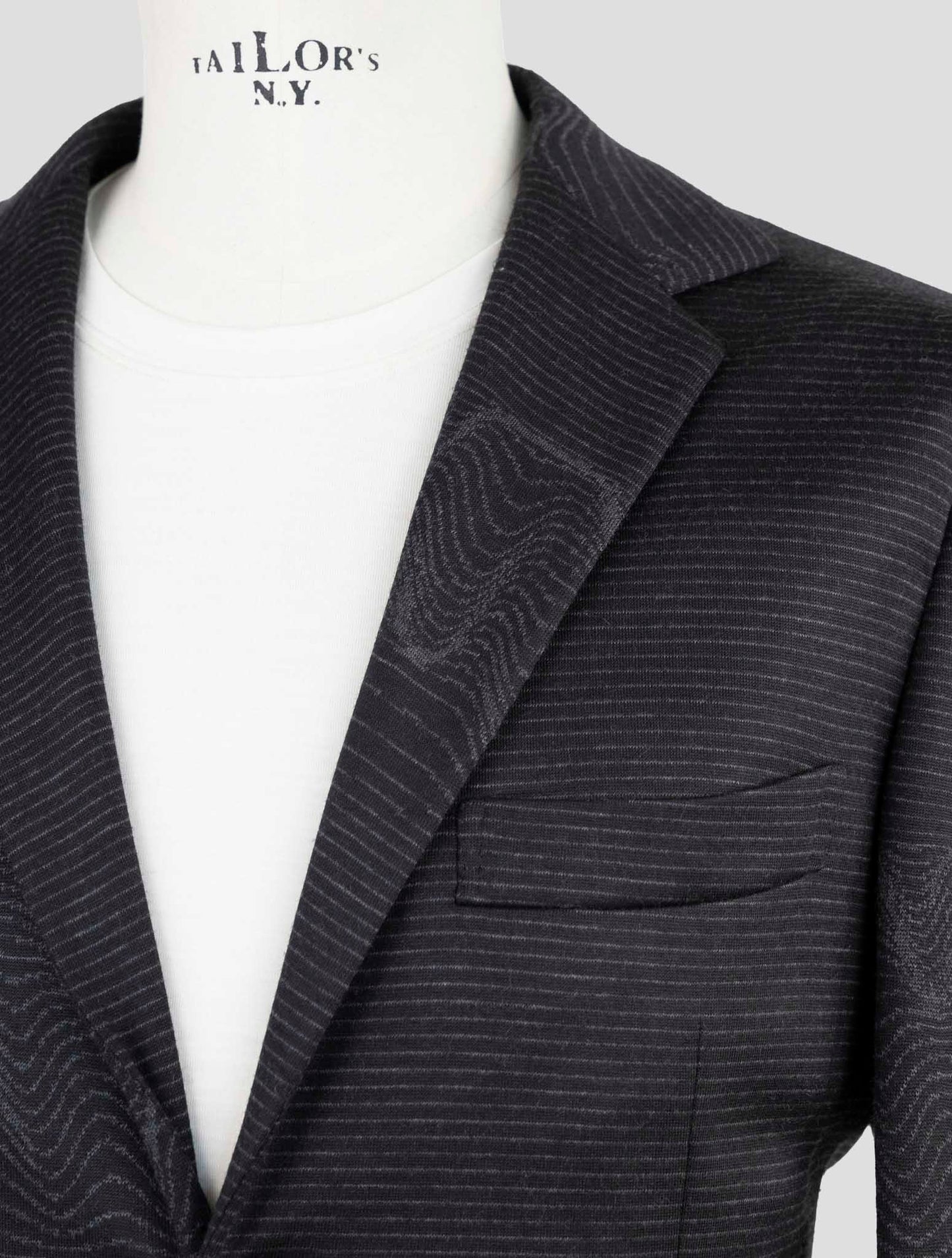 Kiton Knt Gray Wool Cashmere Pl Blazer