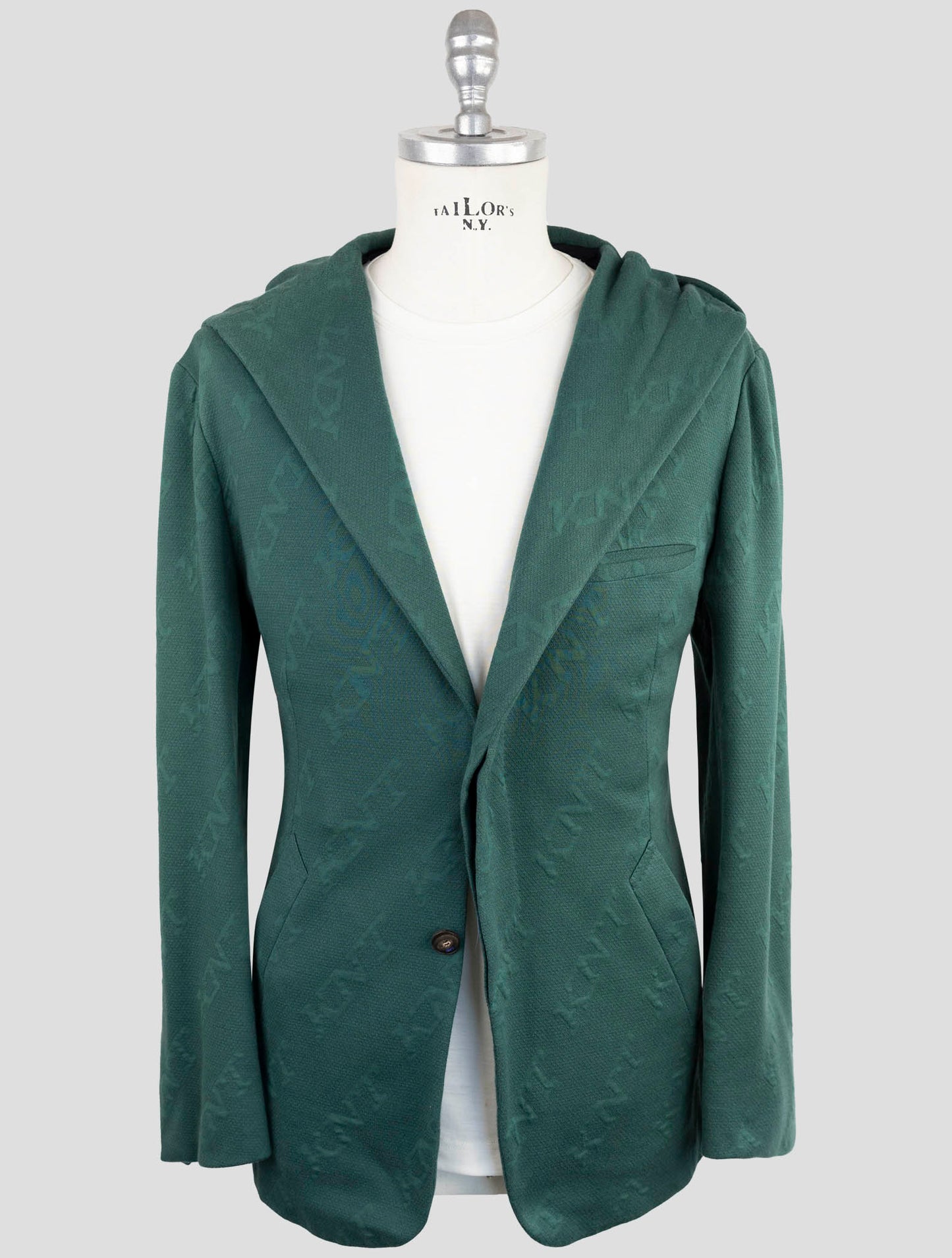 Kiton Knt Green Cotton Blazer