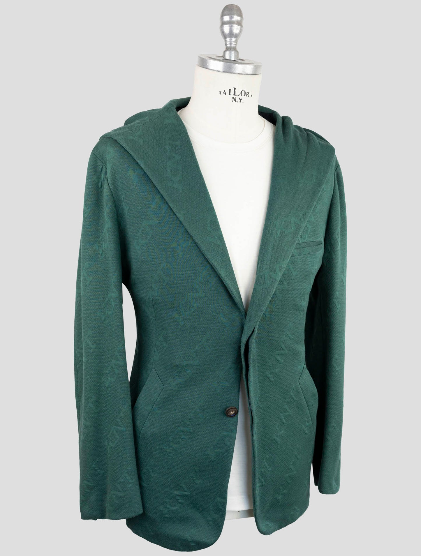 Kiton Knt Green Cotton Blazer