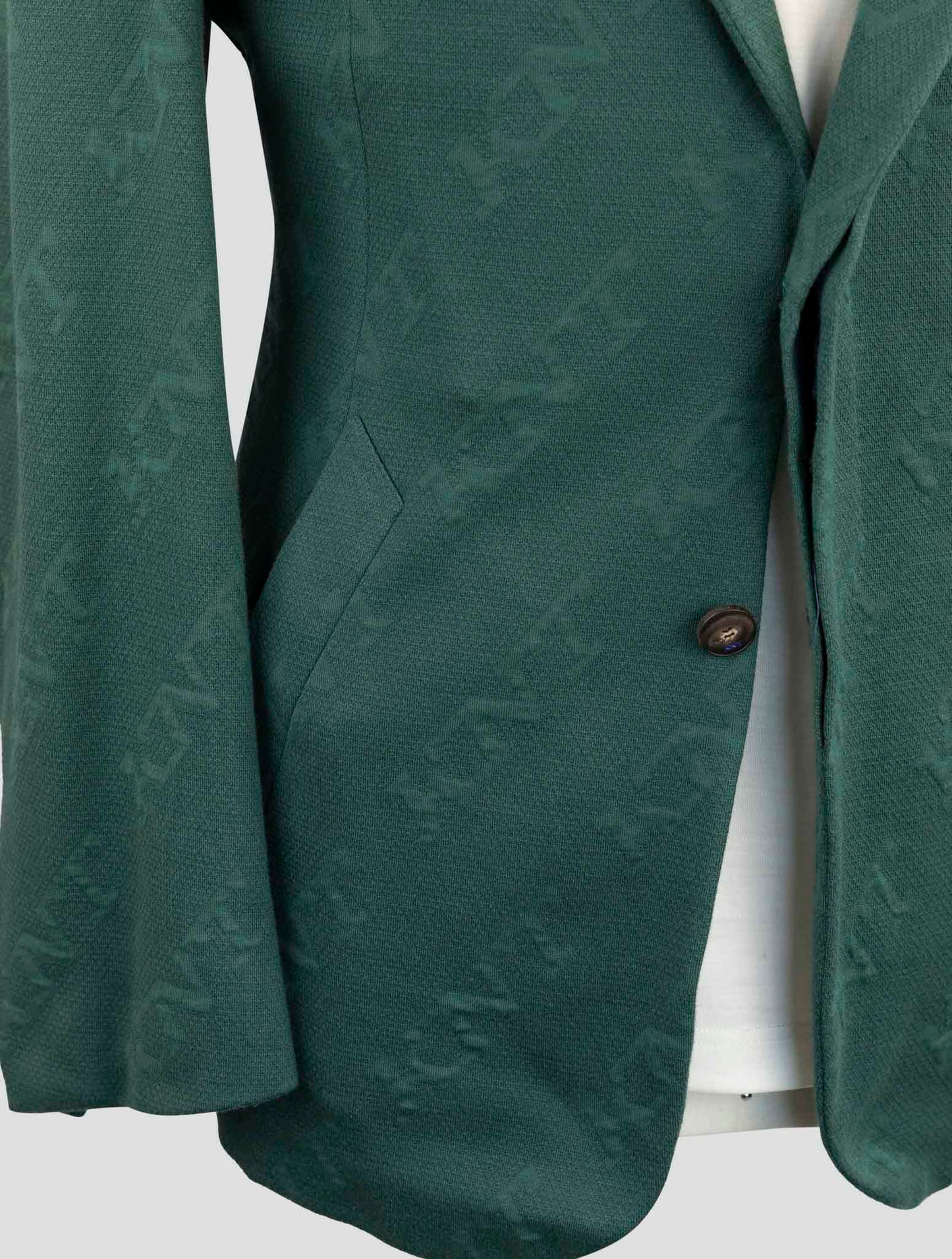 Kiton Knt Green Cotton Blazer