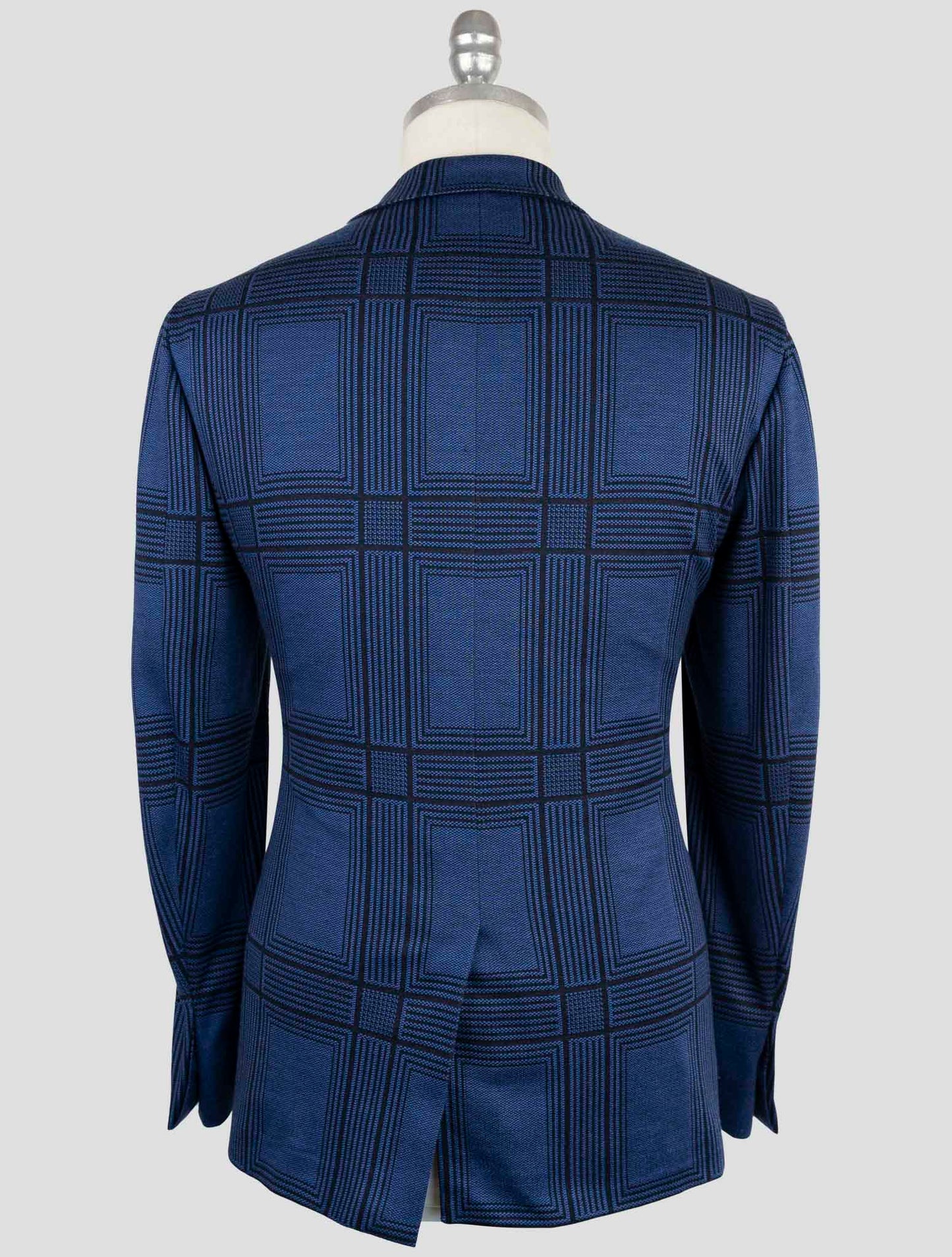 Kiton Knt Blue Cashmere Cotton Pl Blazer