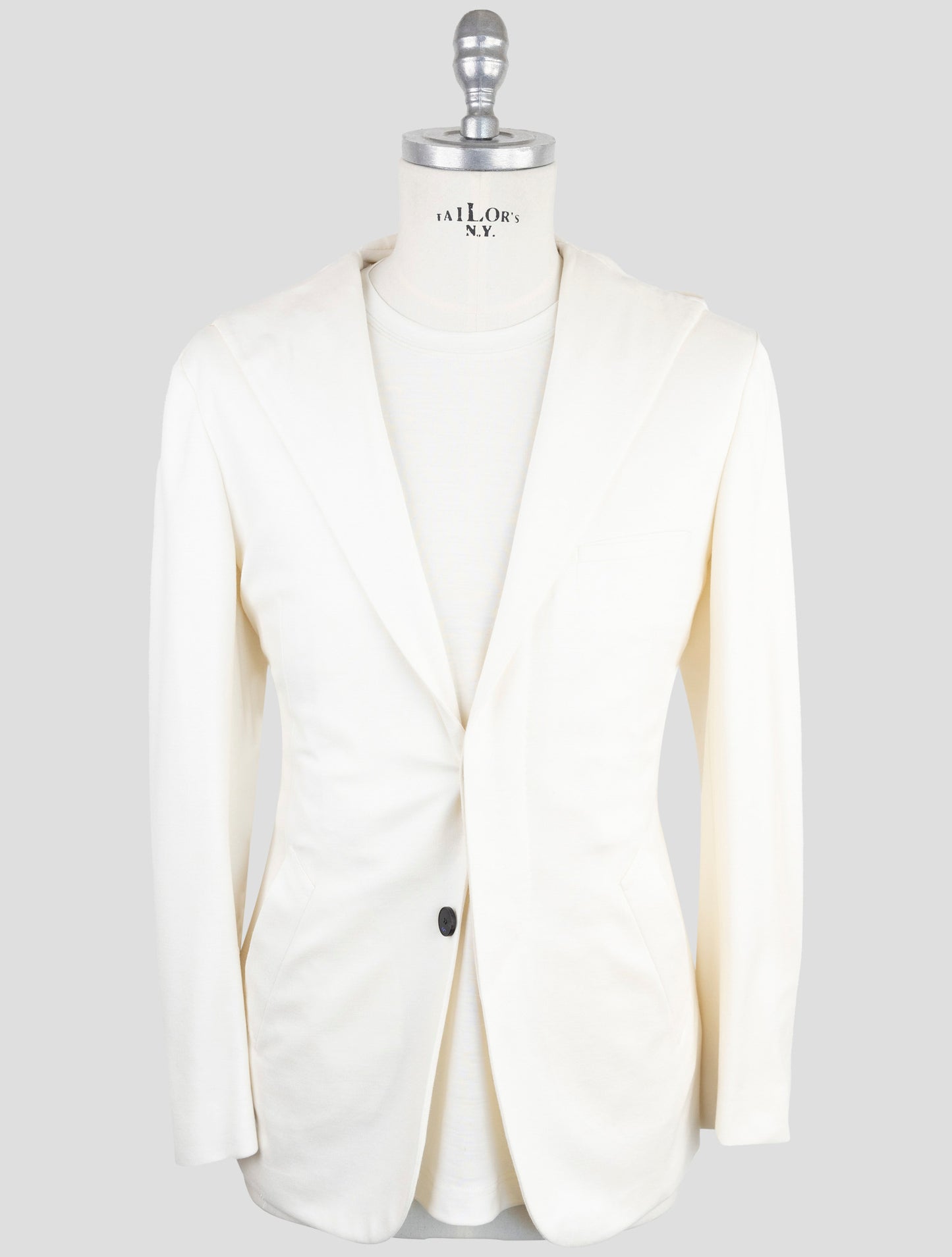 Kiton Knt White Cashmere Cotton Pa Blazer