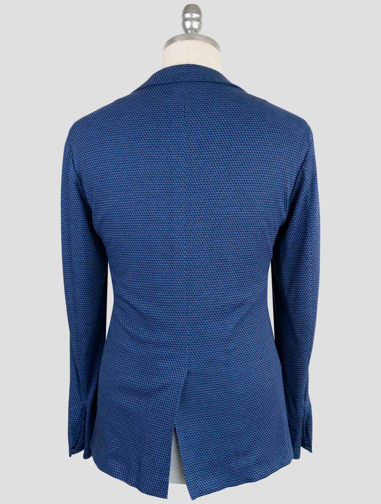 Kiton Knt Blue Cotton Cashmere Silk Suit