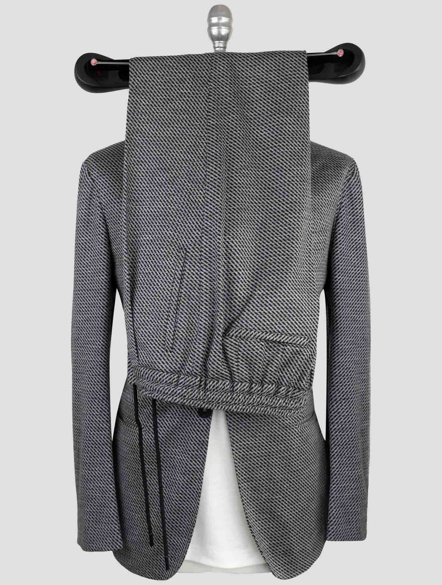 Kiton Knt Gray Cashmere Wool Pl Suit