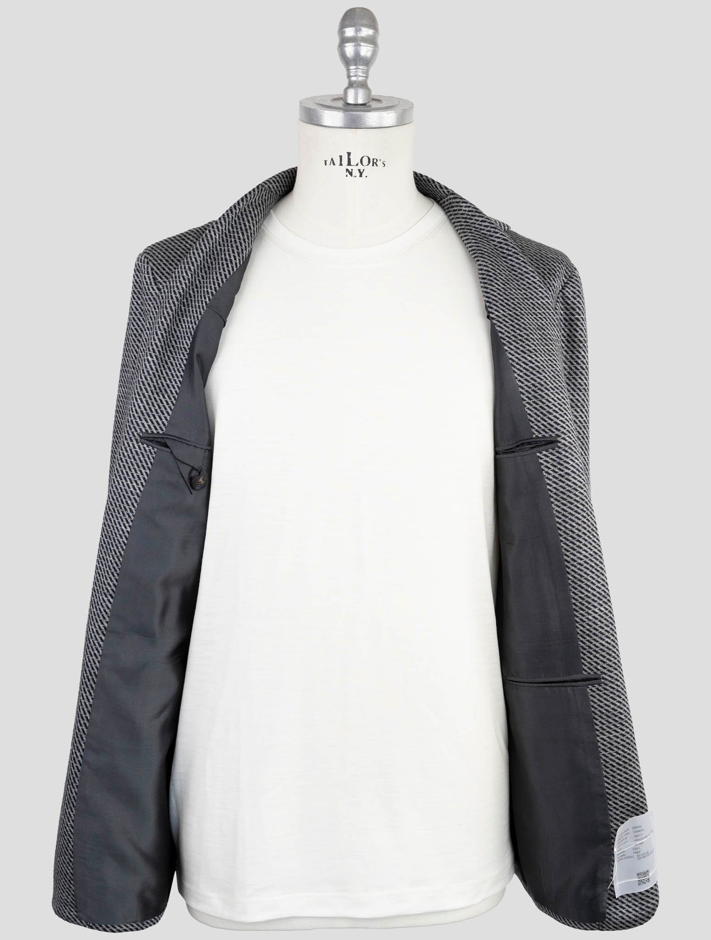 Kiton Knt Gray Cashmere Wool Pl Suit