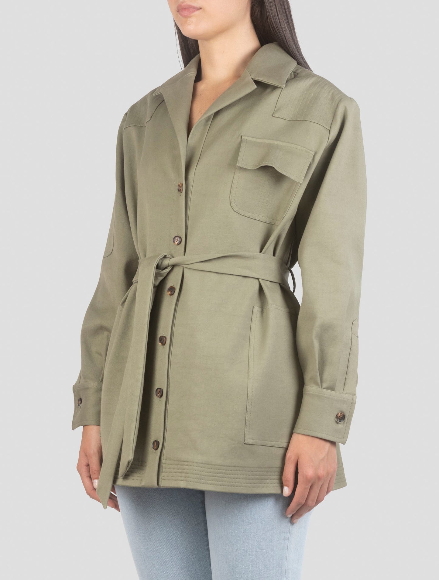 Kiton Green Cotton Ea Blazer