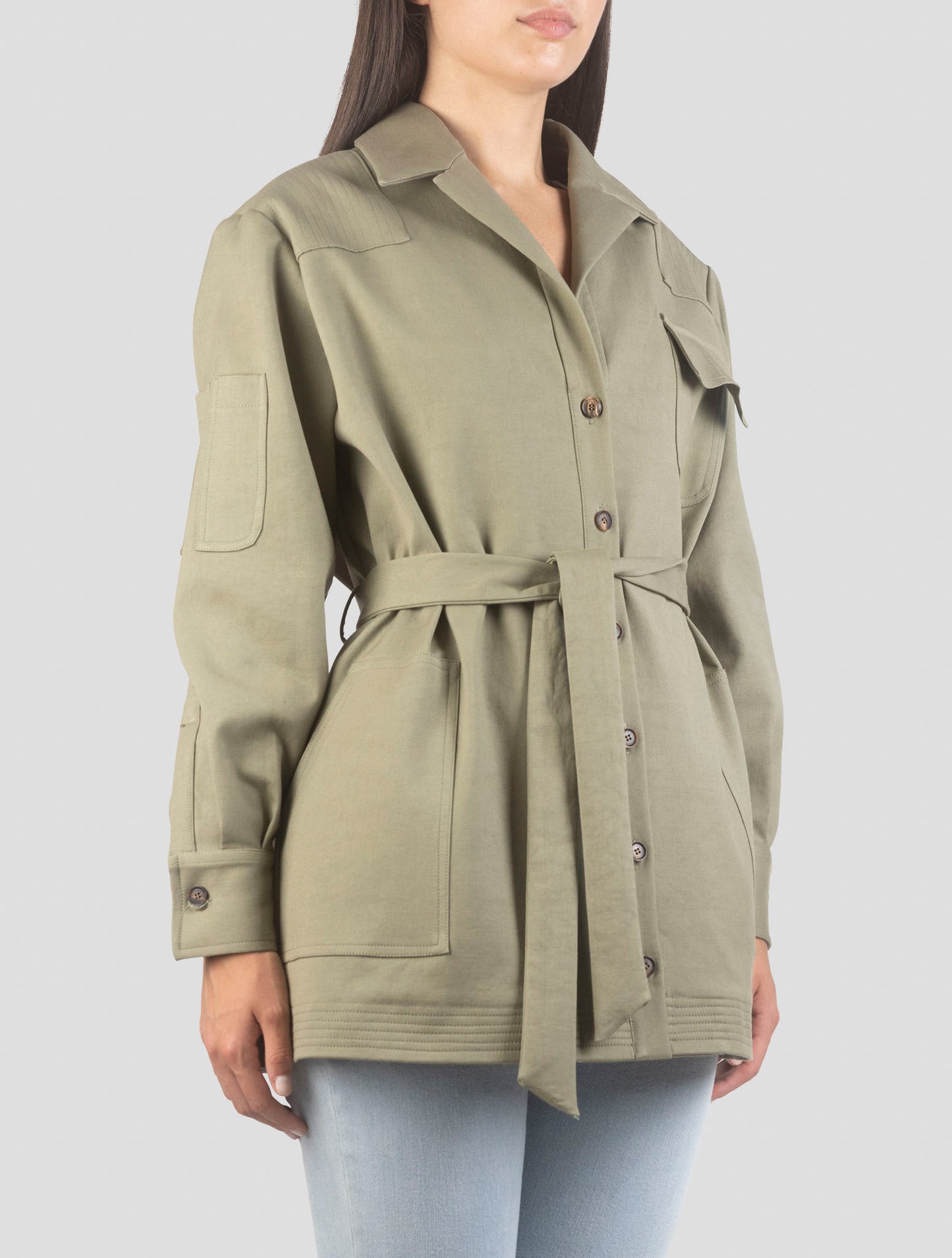 Kiton Green Cotton Ea Blazer