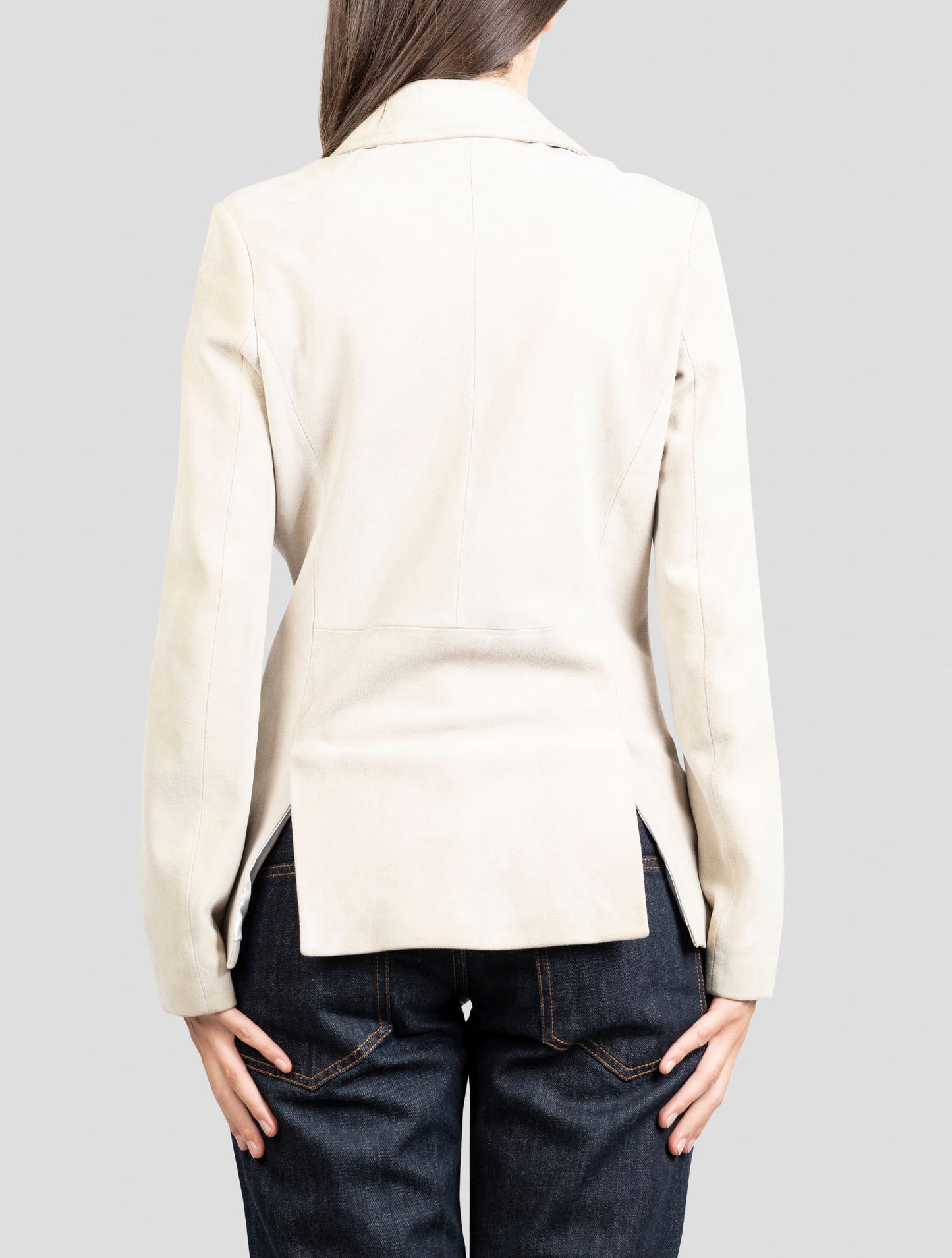 Kiton Green Leather Suede Blazer