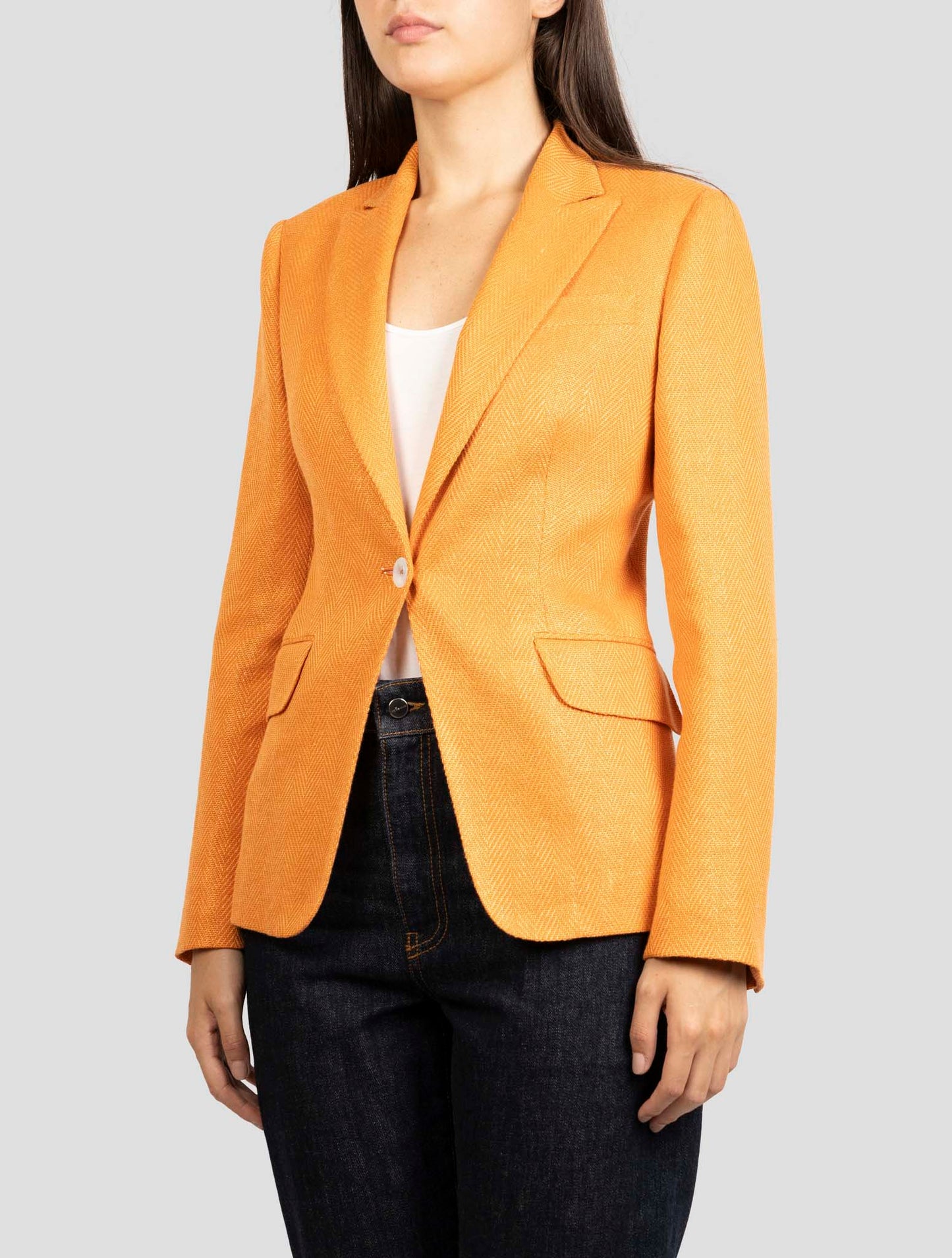 Kiton Beige Linen Wool Silk Lyocell Blazer