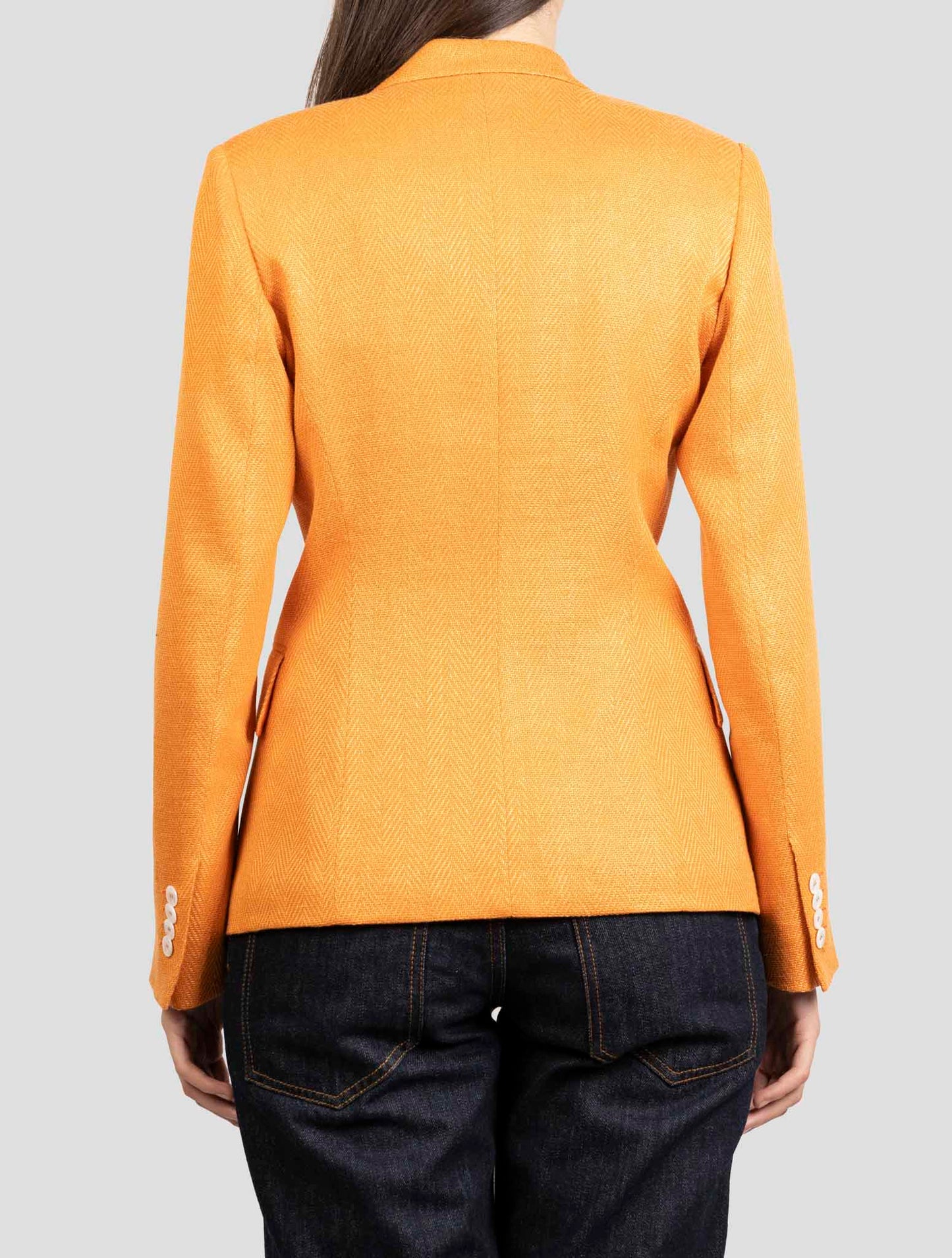 Kiton Beige Linen Wool Silk Lyocell Blazer